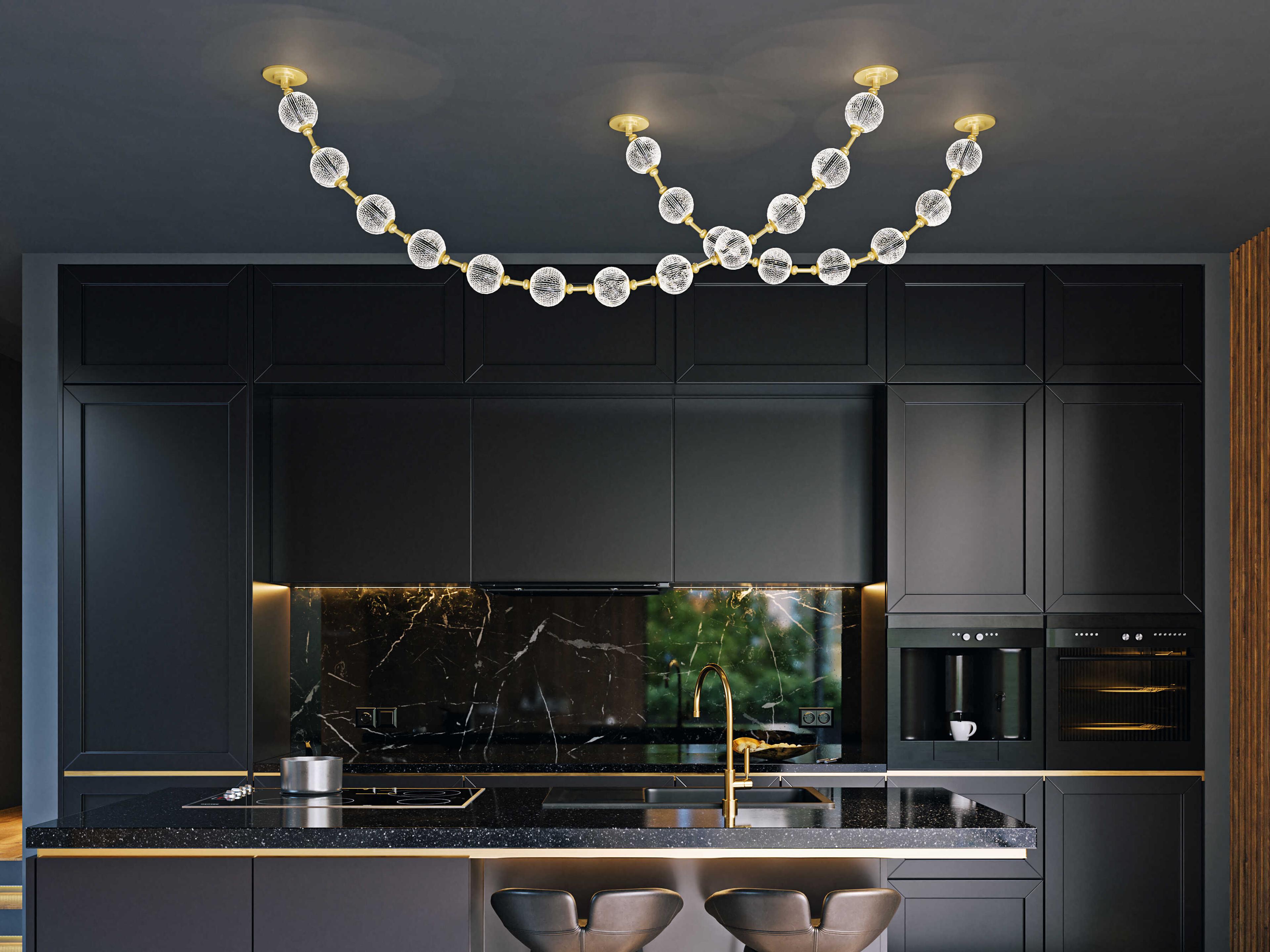 Alora Lighting Marni Natural Brass Linear Island Pendant