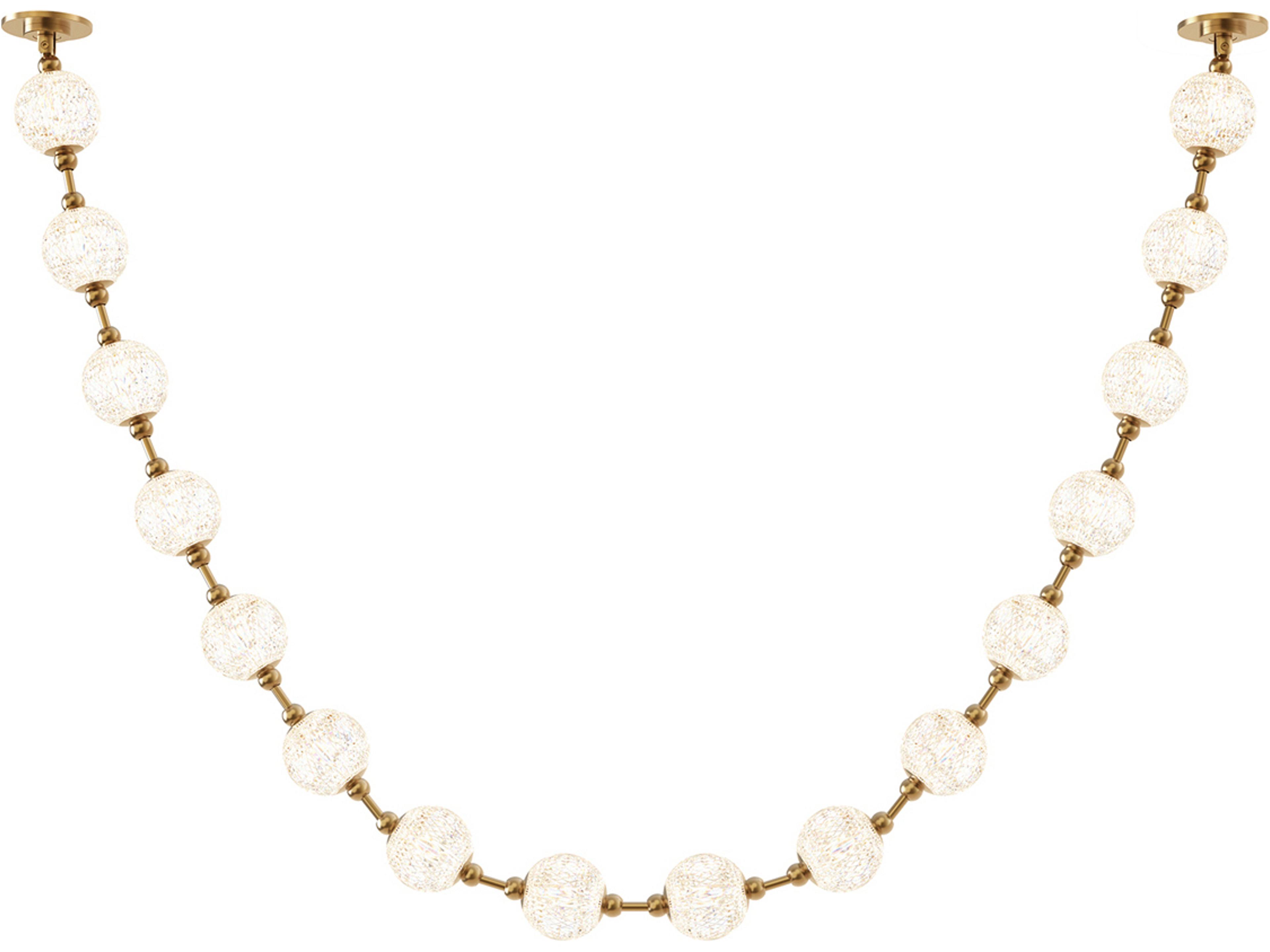 Marni LED String Pendant in Natural Brass