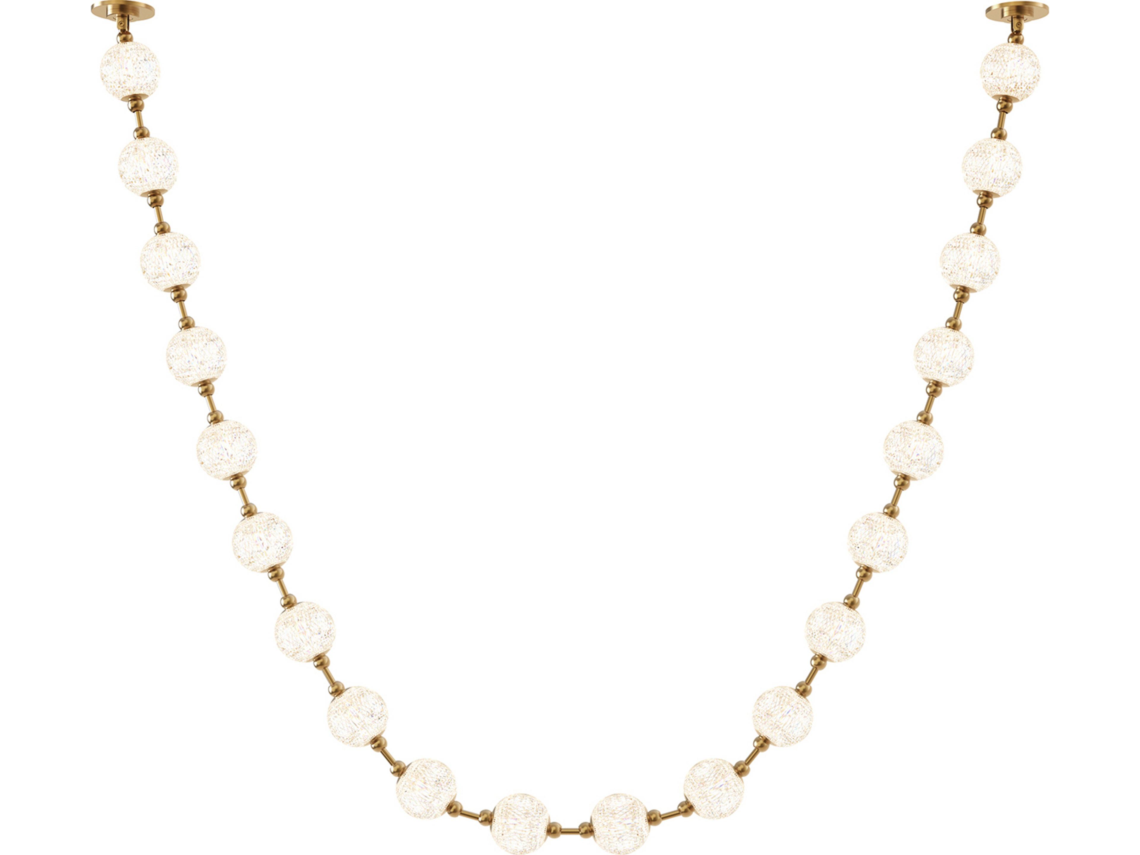 Marni LED Pendant in Natural Brass