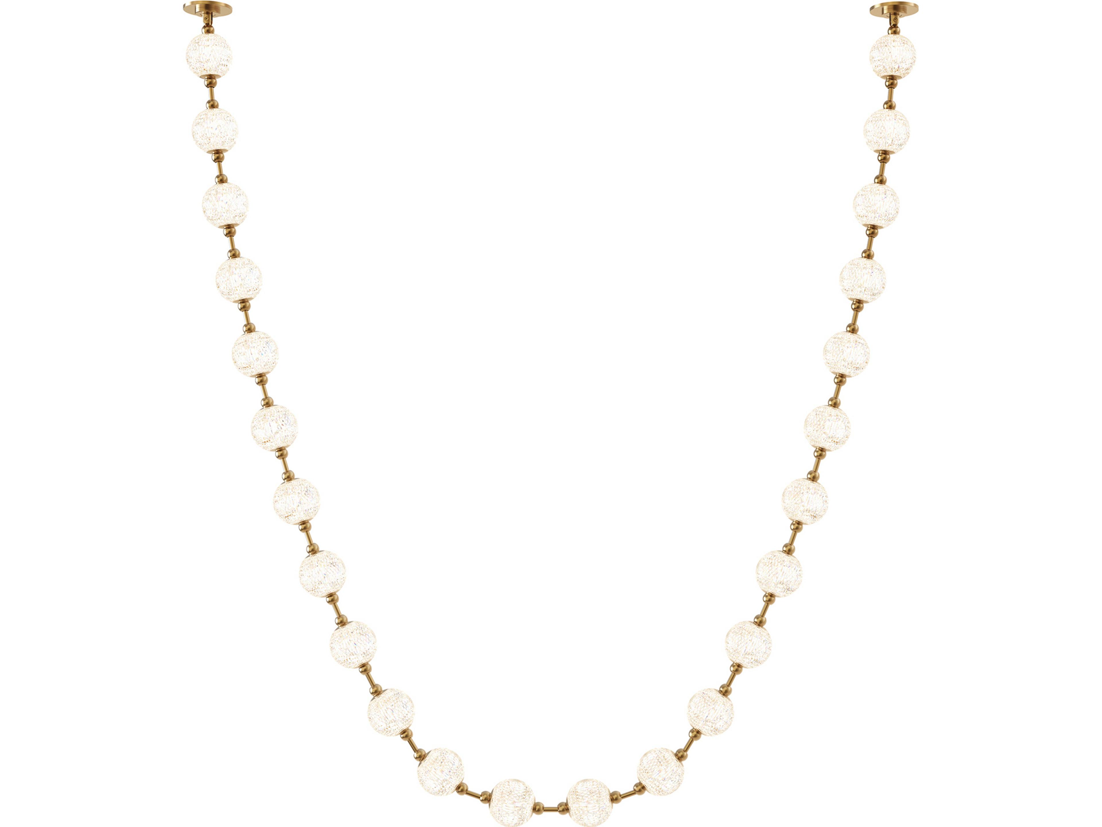 Marni LED String Pendant Natural Brass Modern Luxury