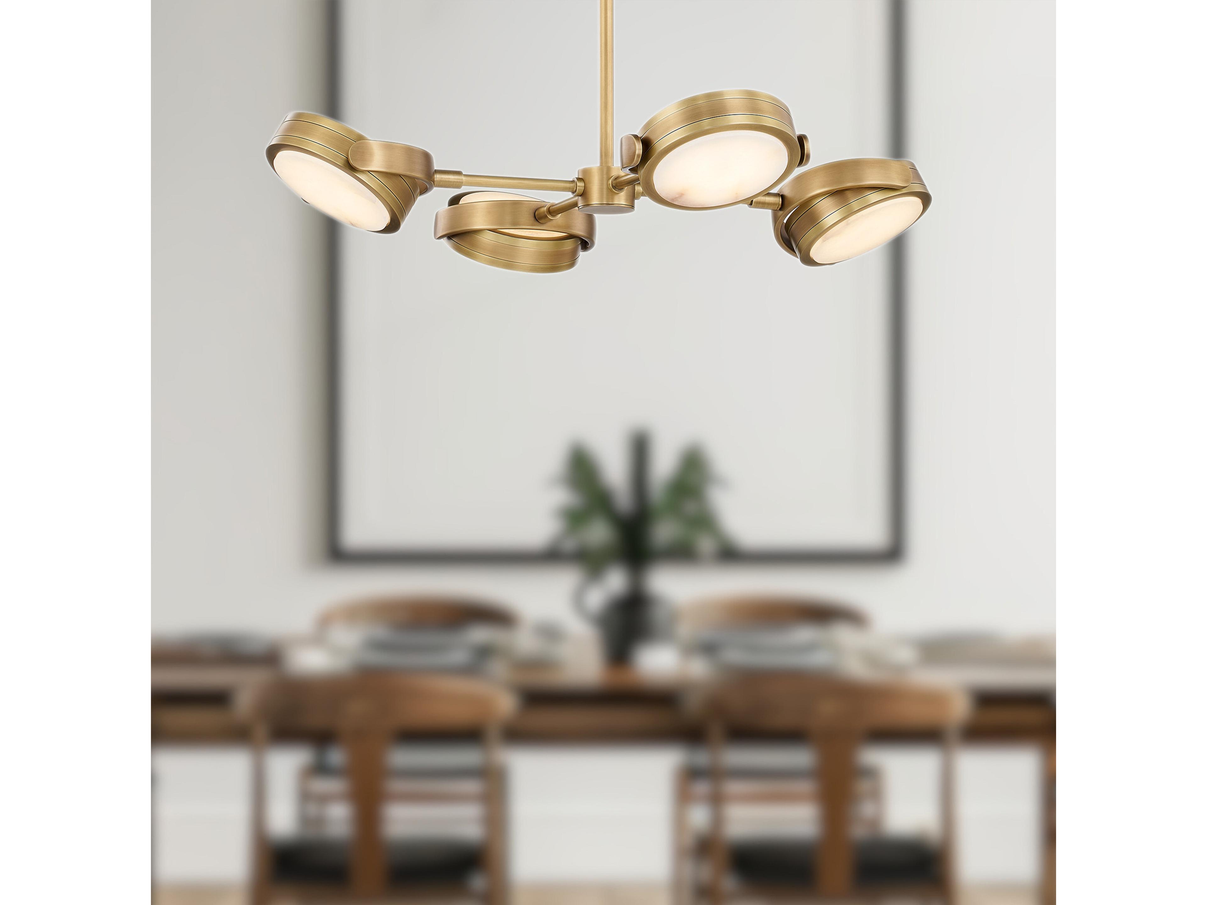 Alora Lighting Blanco Vintage Brass Round Pendant