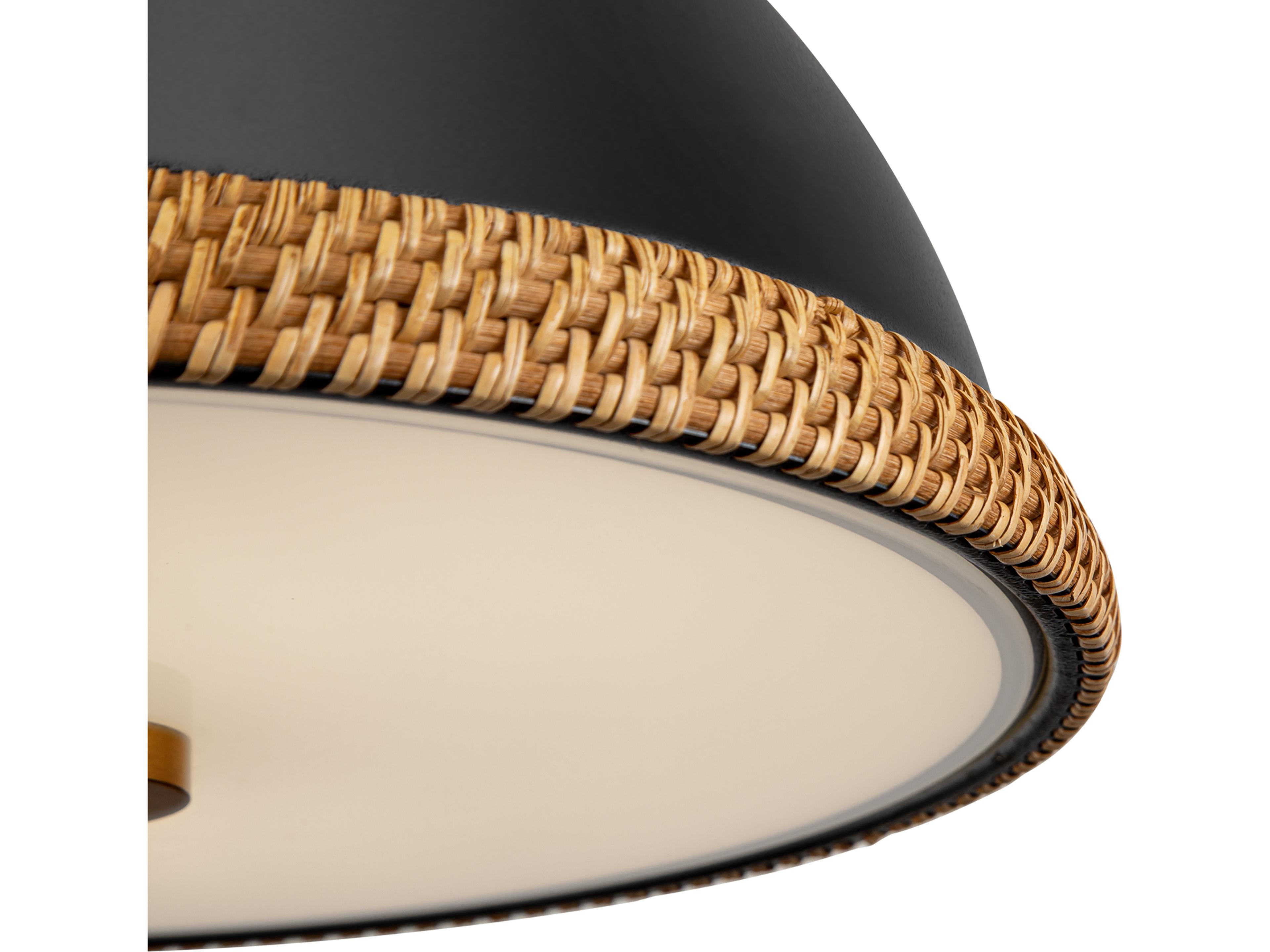 Alora Lighting Doral 2-Light Matte Black Vintage Brass Dome Pendant