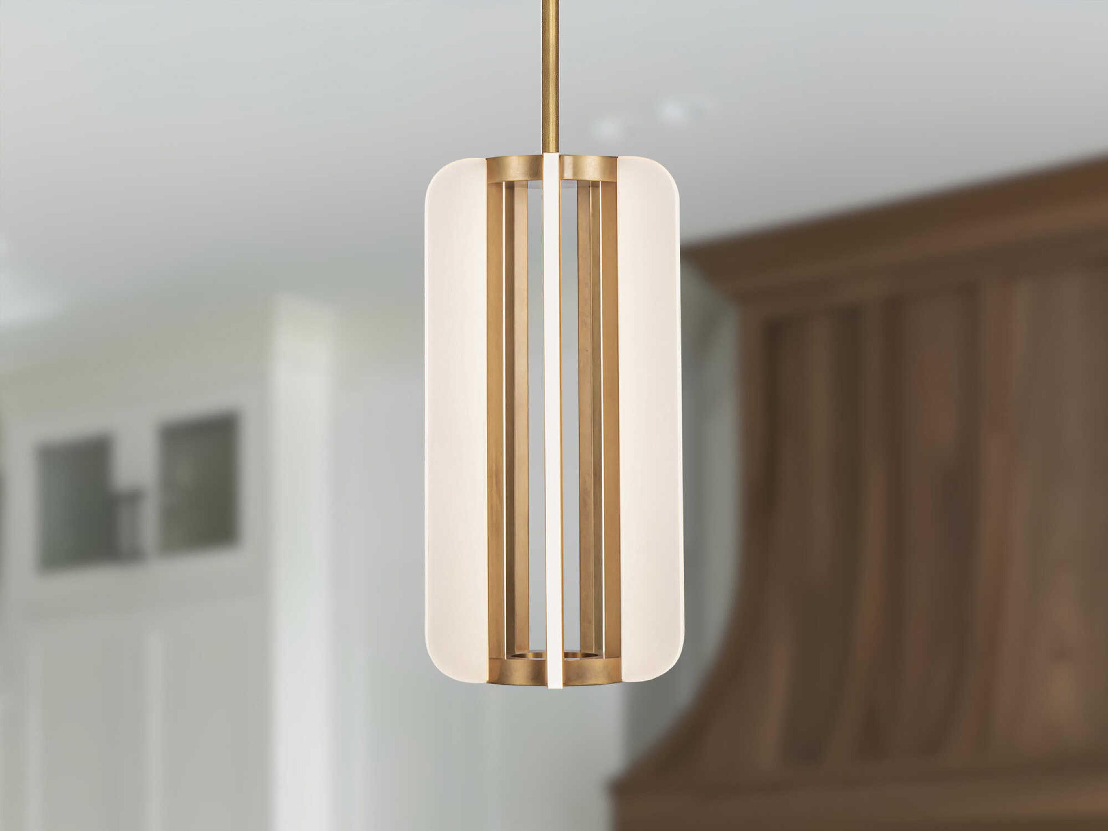 Alora Lighting Anders Vintage Brass Geometric Pendant