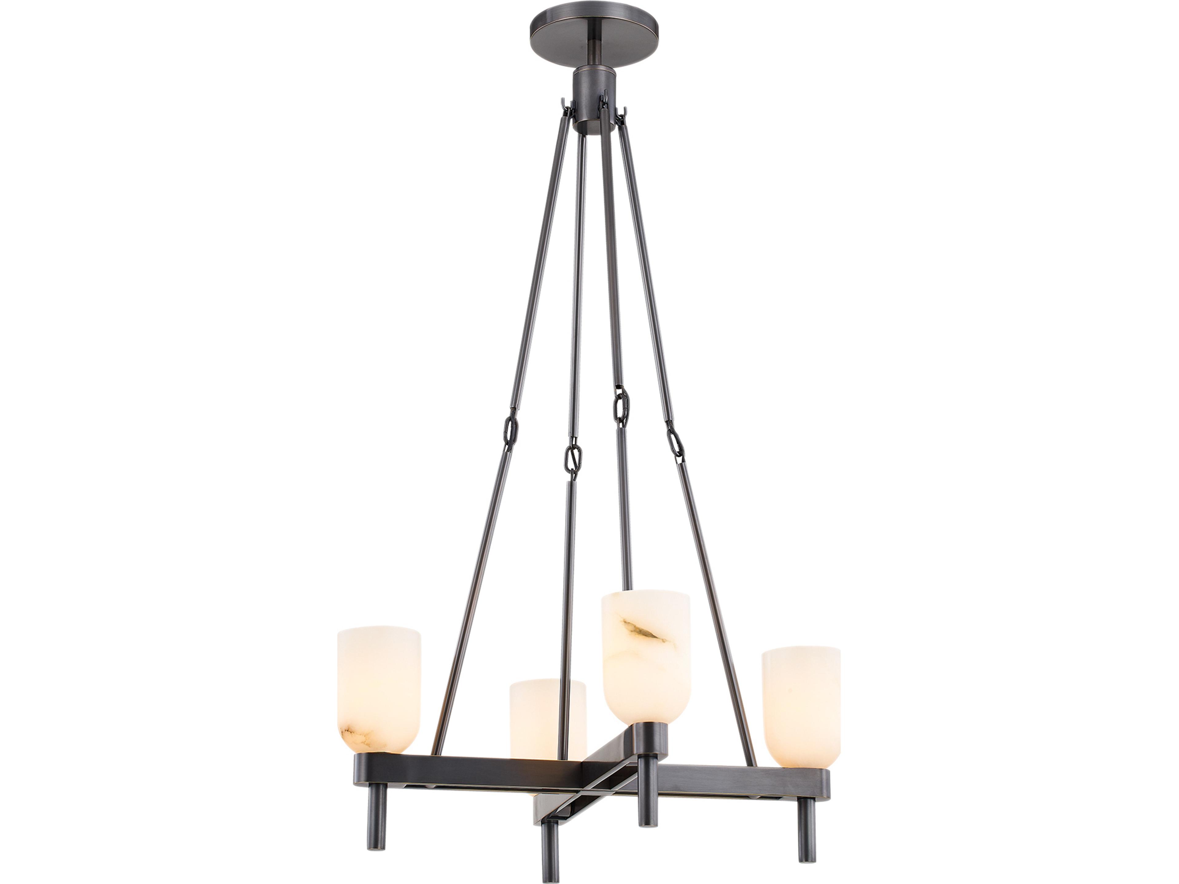 Lucian Pendant Urban Bronze Modern Alabaster Light