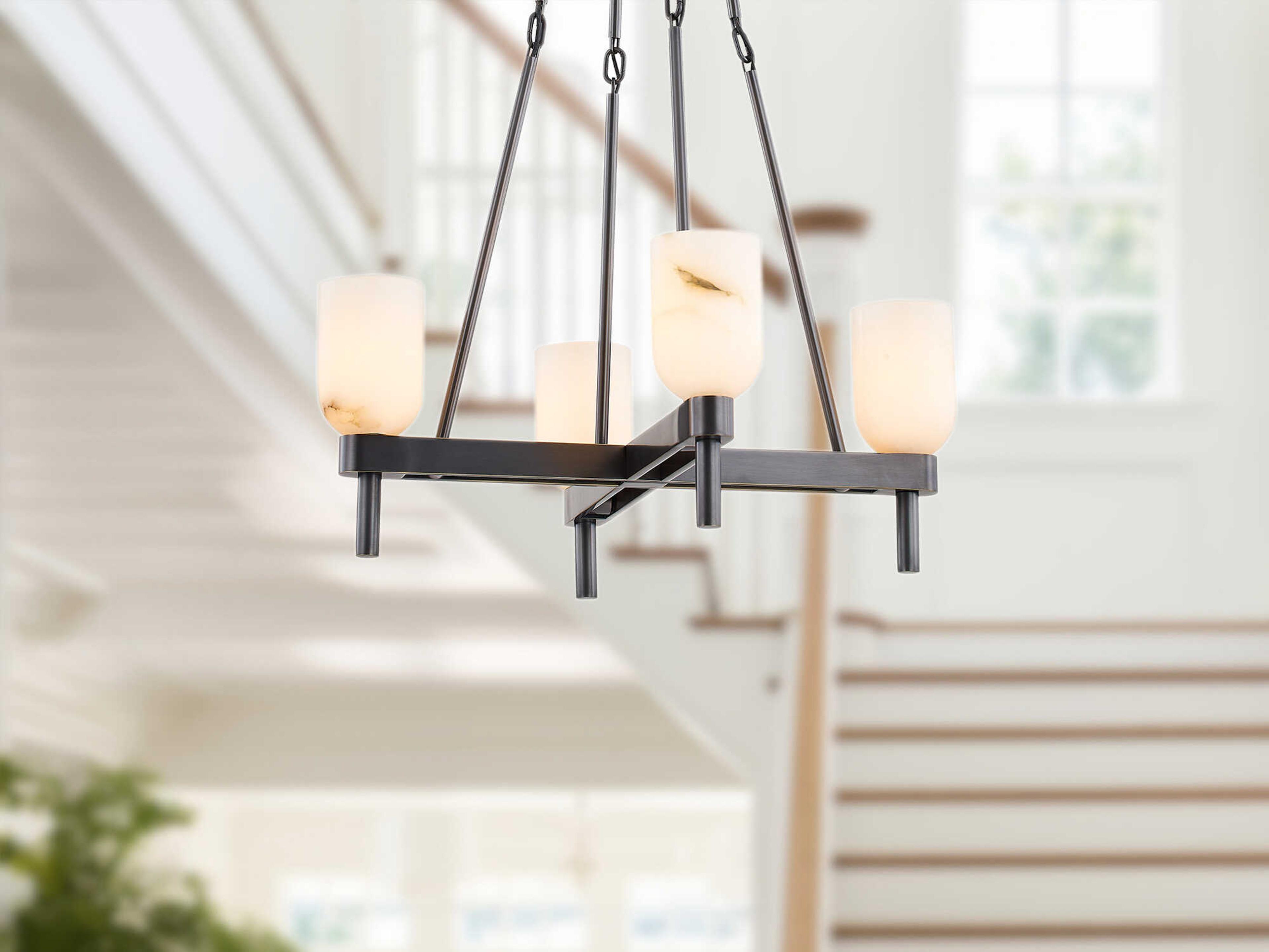 Alora Lighting Lucian 4-Light Urban Bronze Chandelier