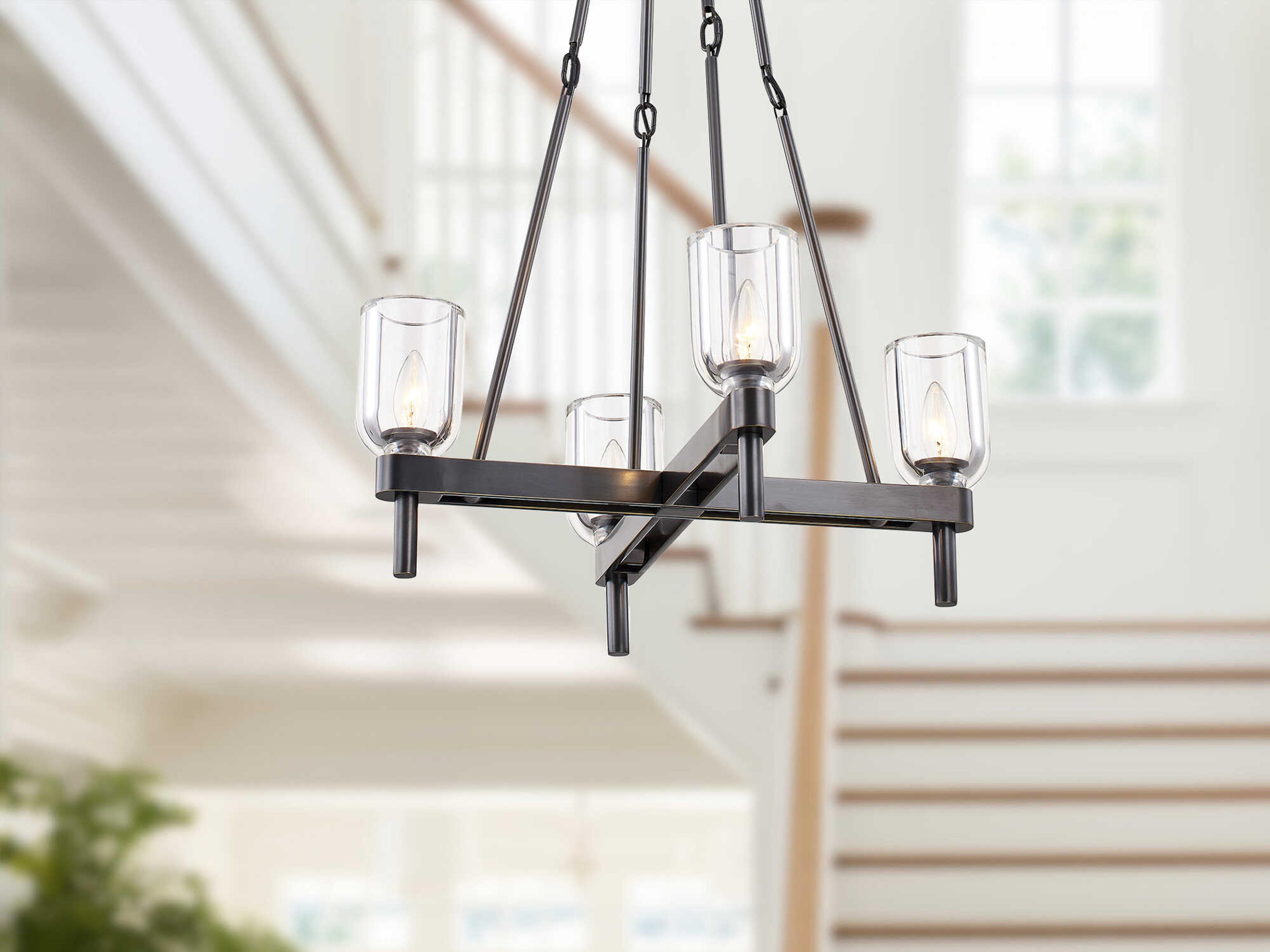 Alora Lighting Lucian 4-Light Urban Bronze Chandelier