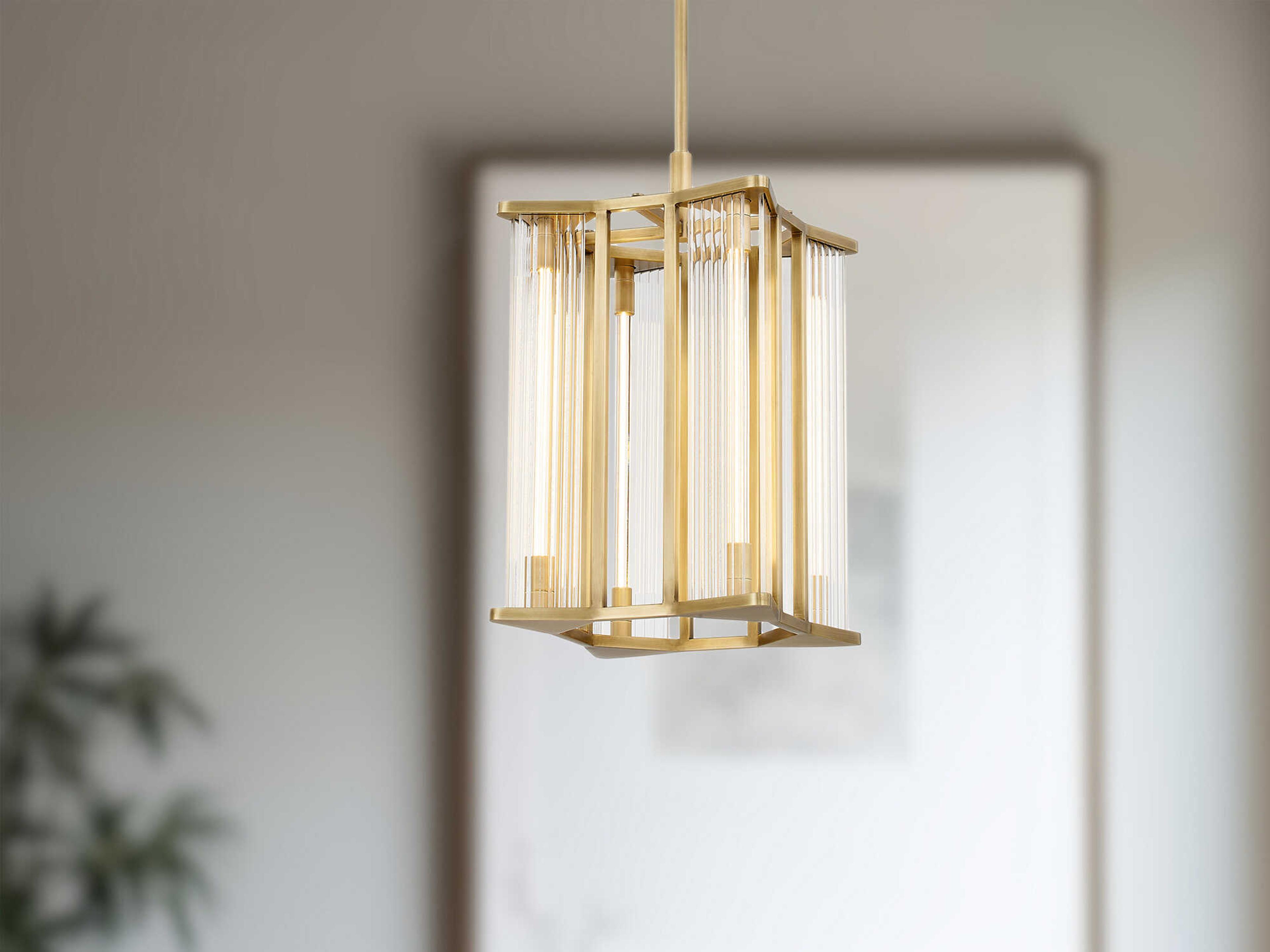 Alora Lighting Sabre Vintage Brass Geometric Pendant