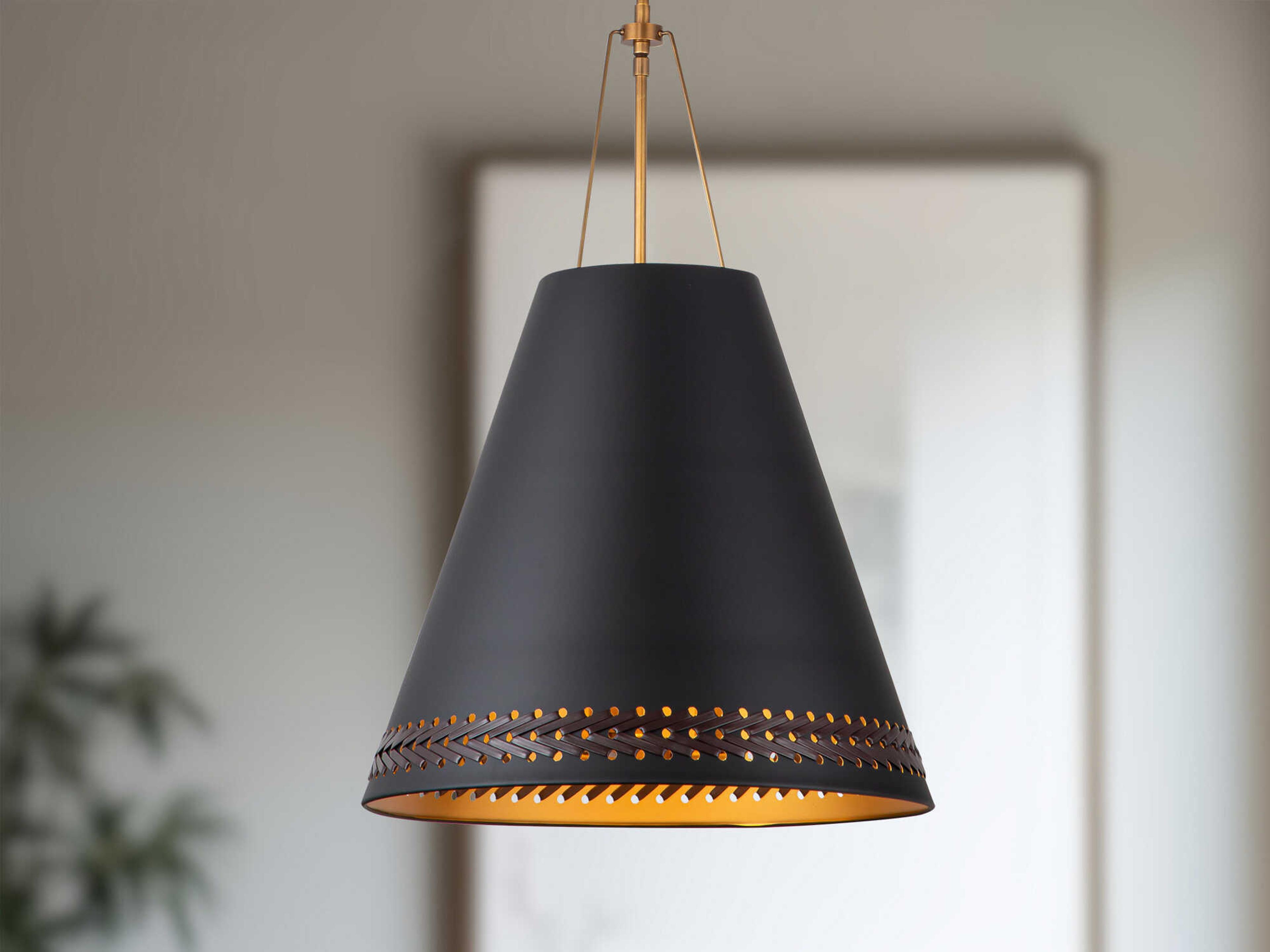 Alora Lighting Brickell 3-Light Matte Black Pendant