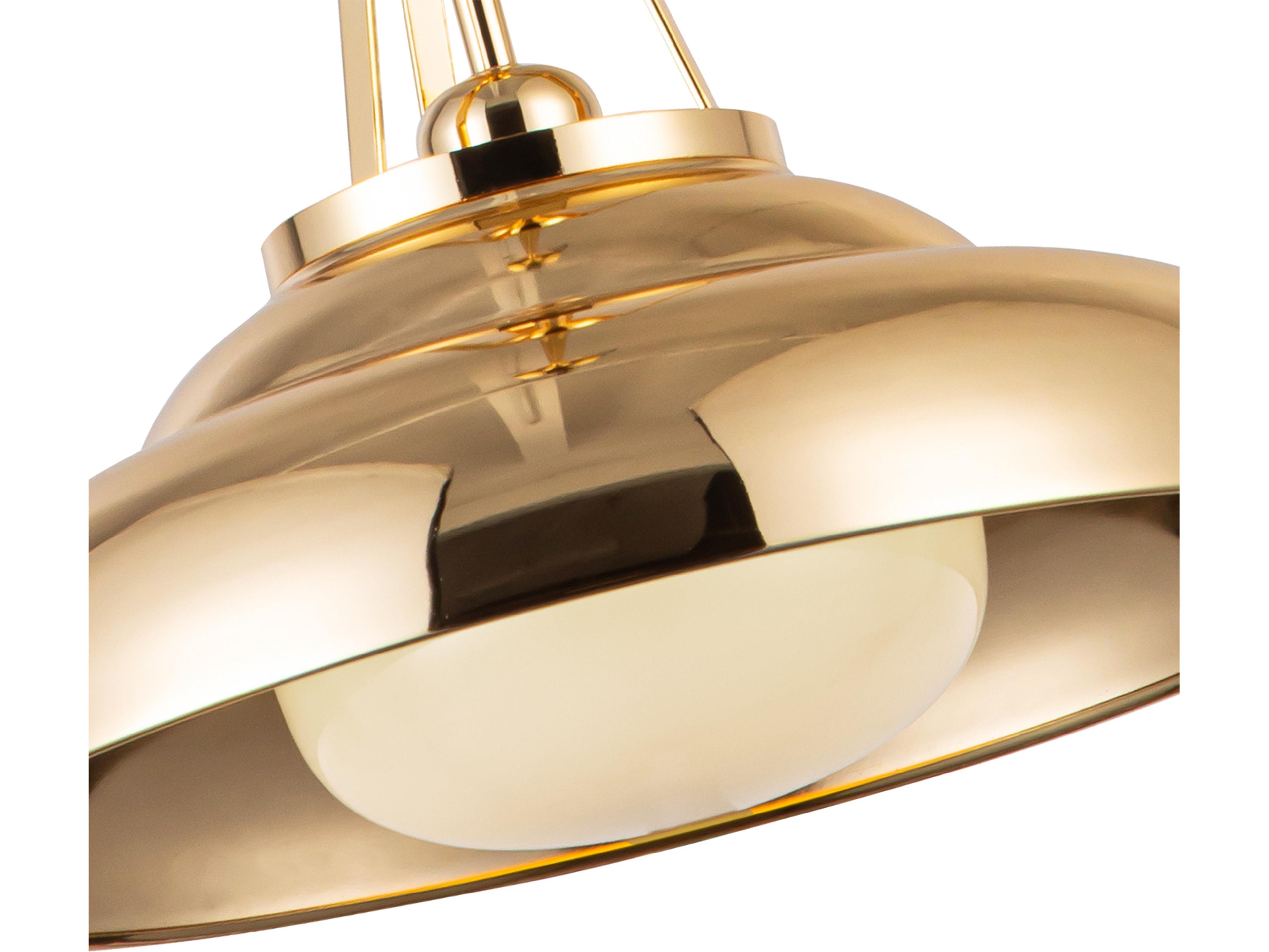 Alora Lighting Palmetto 1-Light Polished Brass Dome Pendant