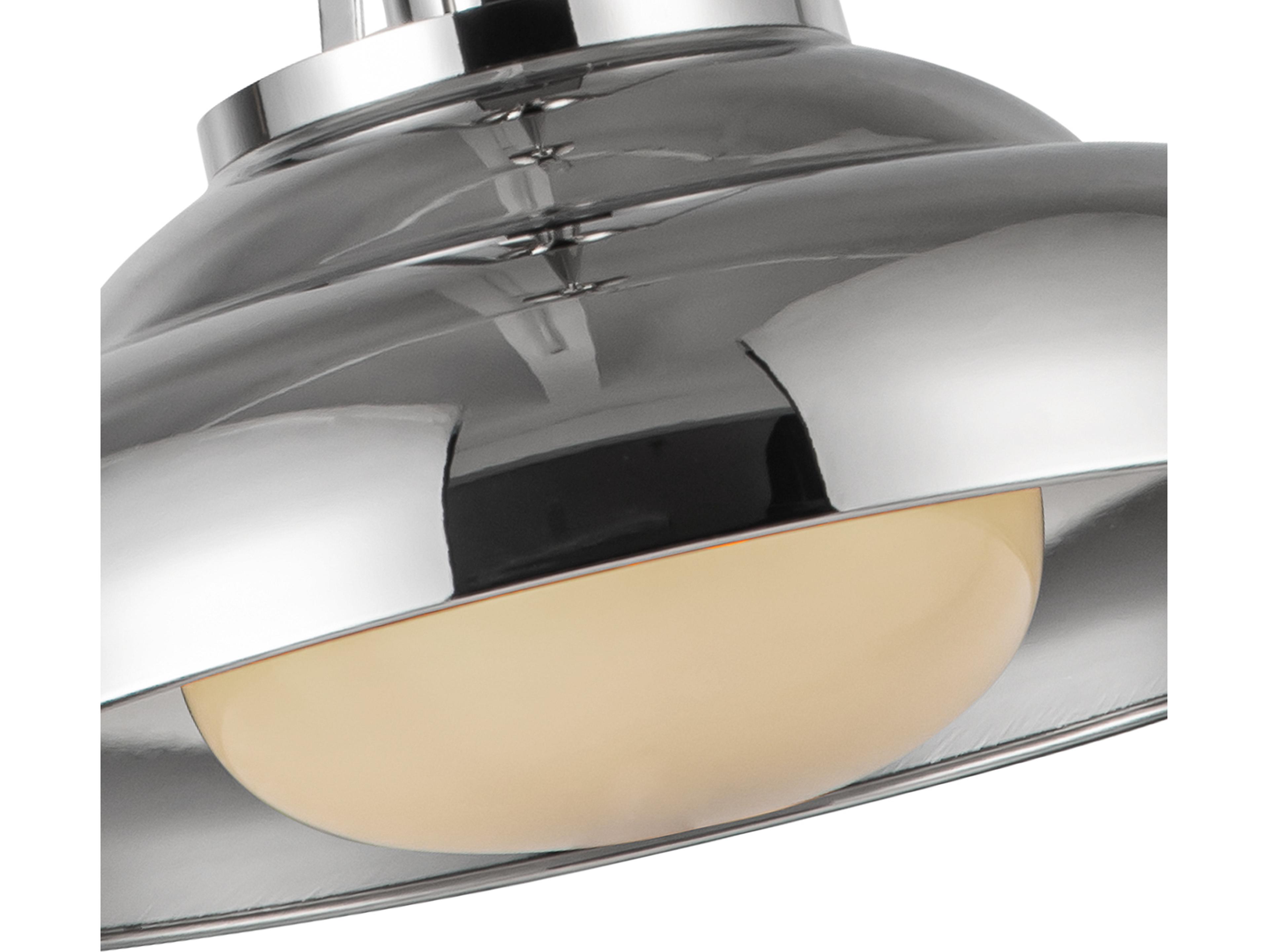 Alora Lighting Palmetto 1-Light Polished Nickel Dome Pendant