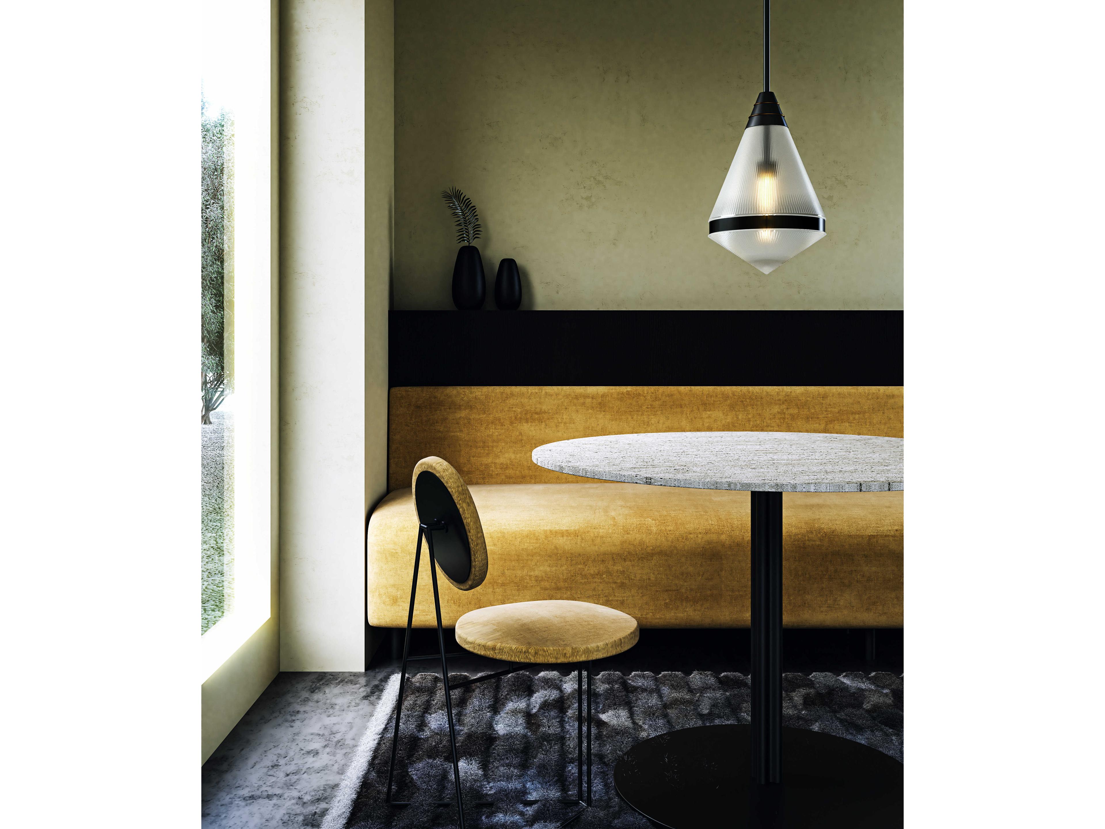 Alora Lighting Willard 1-Light Urban Bronze Black Geometric Pendant