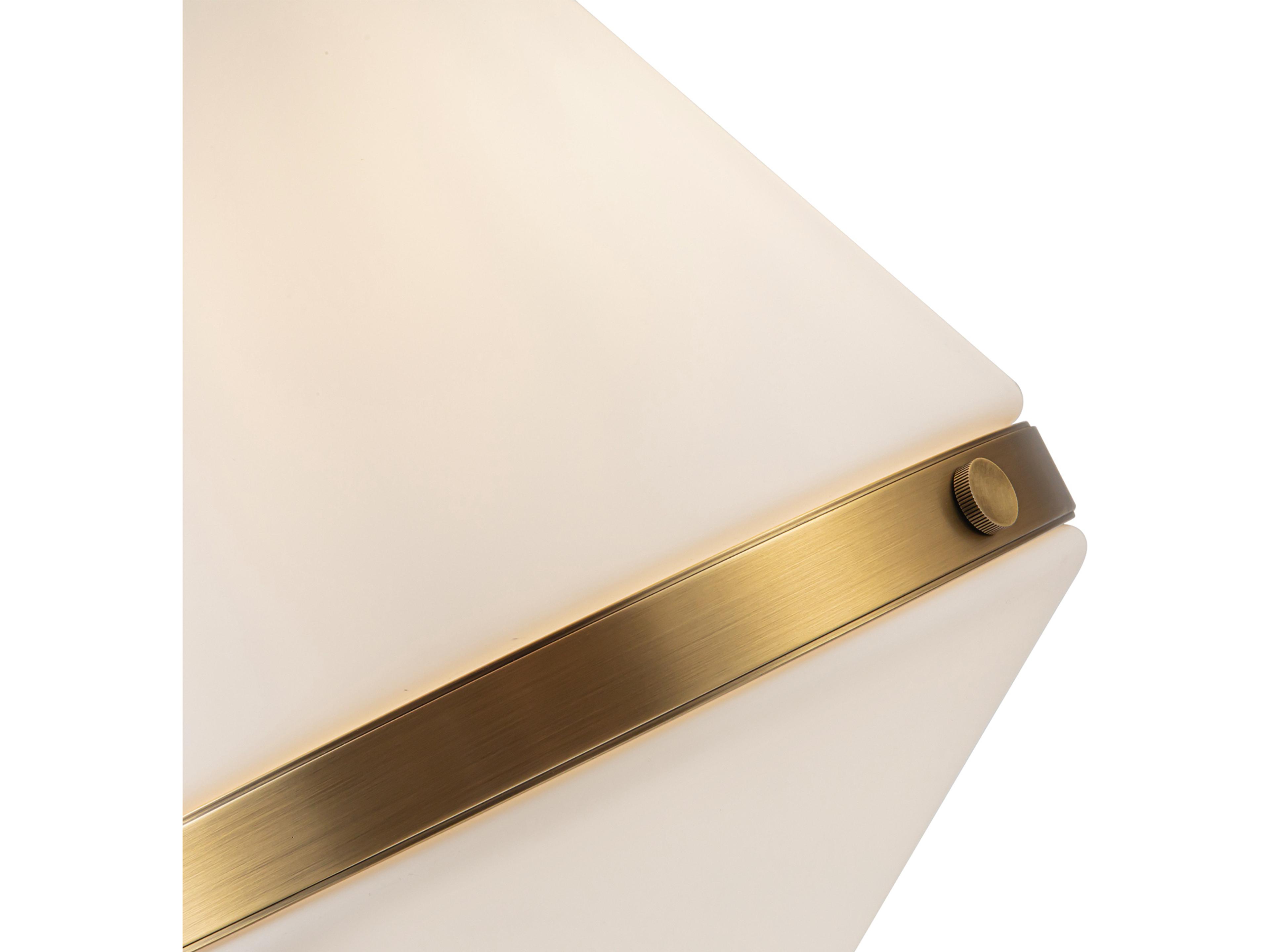 Alora Lighting Willard 1-Light Vintage Brass Geometric Pendant