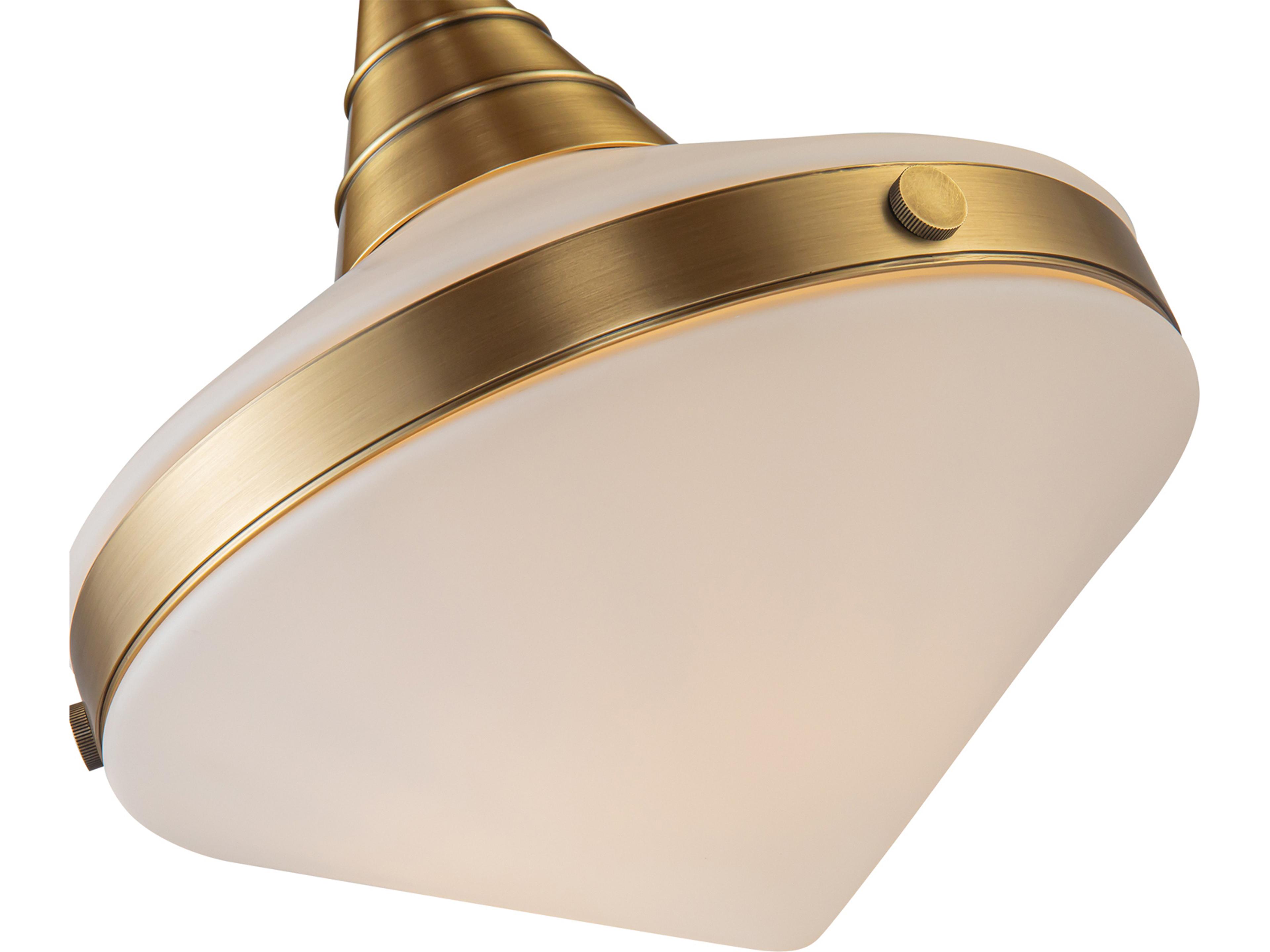 Alora Lighting Willard 1-Light Vintage Brass Geometric Pendant