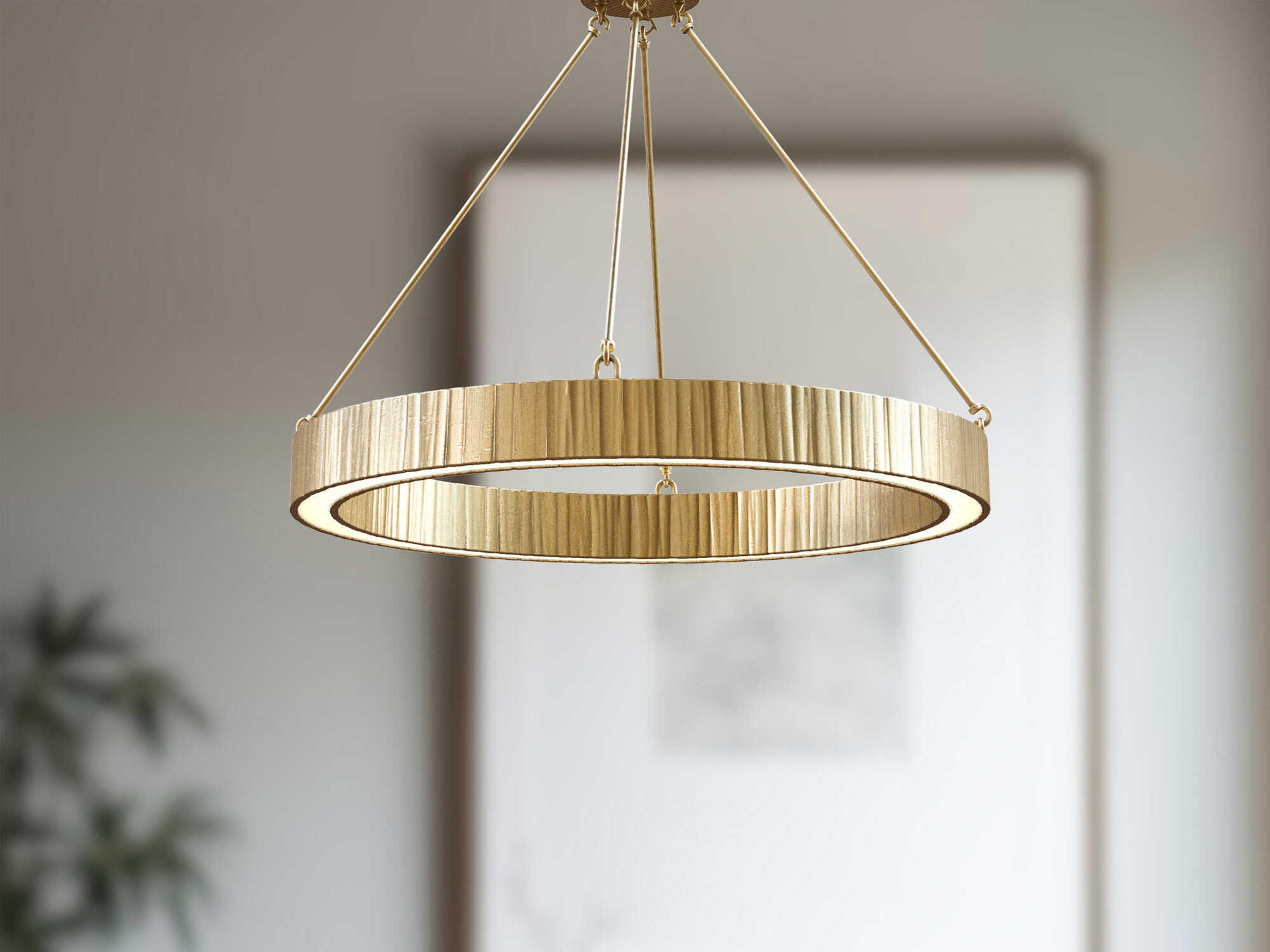 Alora Lighting Kensington Vintage Brass Round Pendant