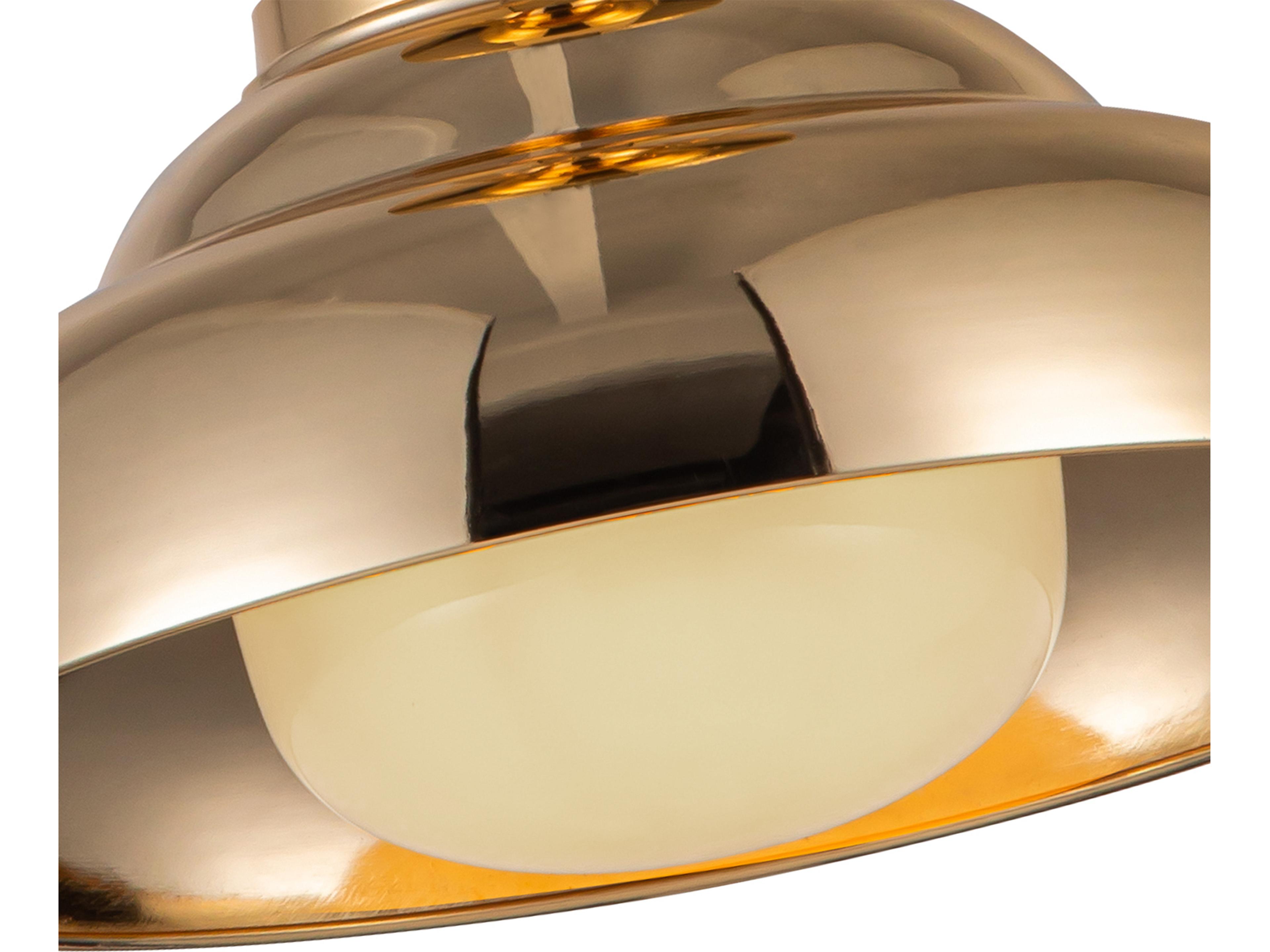 Alora Lighting Palmetto 1-Light Polished Brass Dome Semi Flush Mount