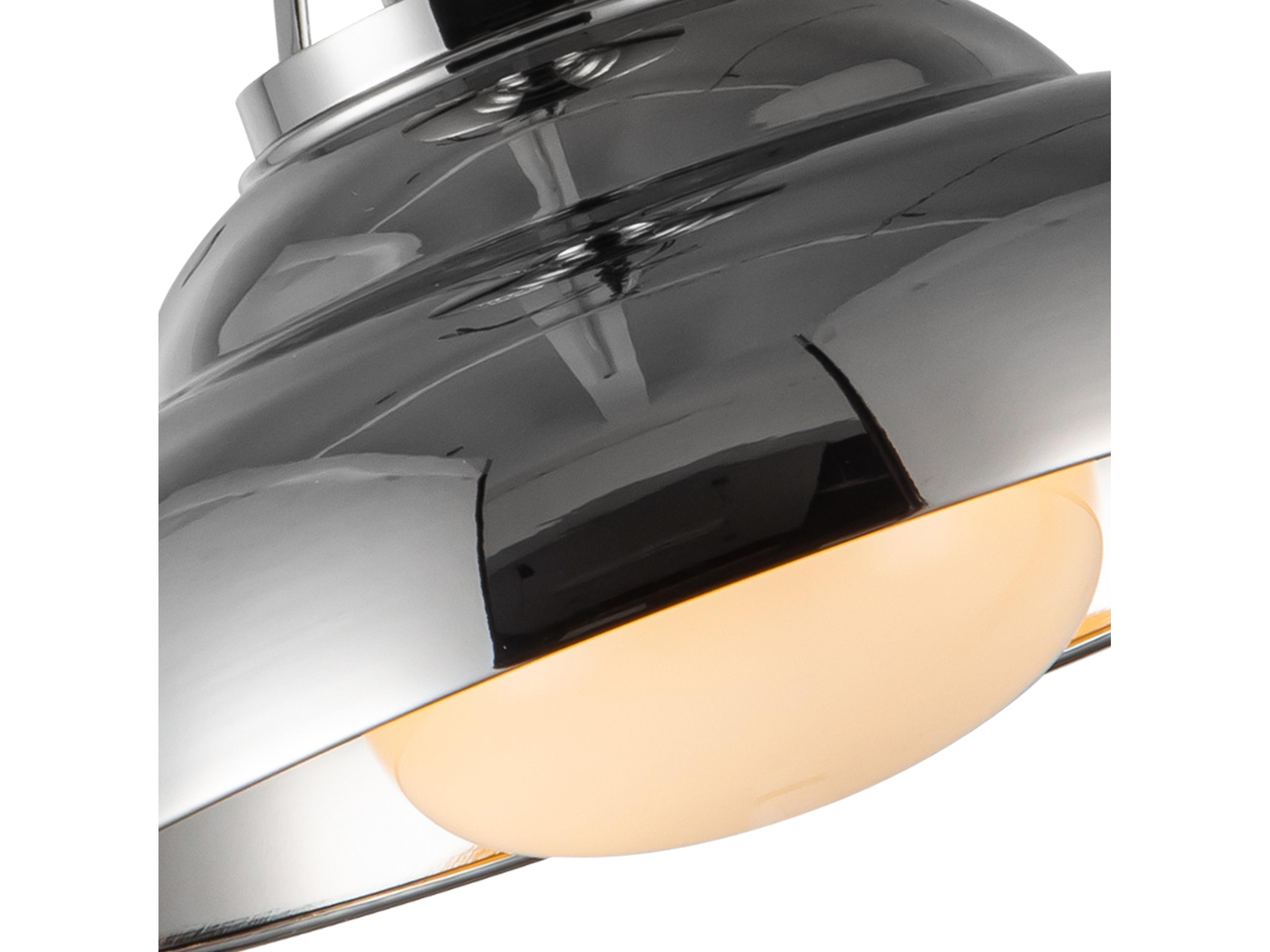 Alora Lighting Palmetto 1-Light Polished Nickel Dome Semi Flush Mount