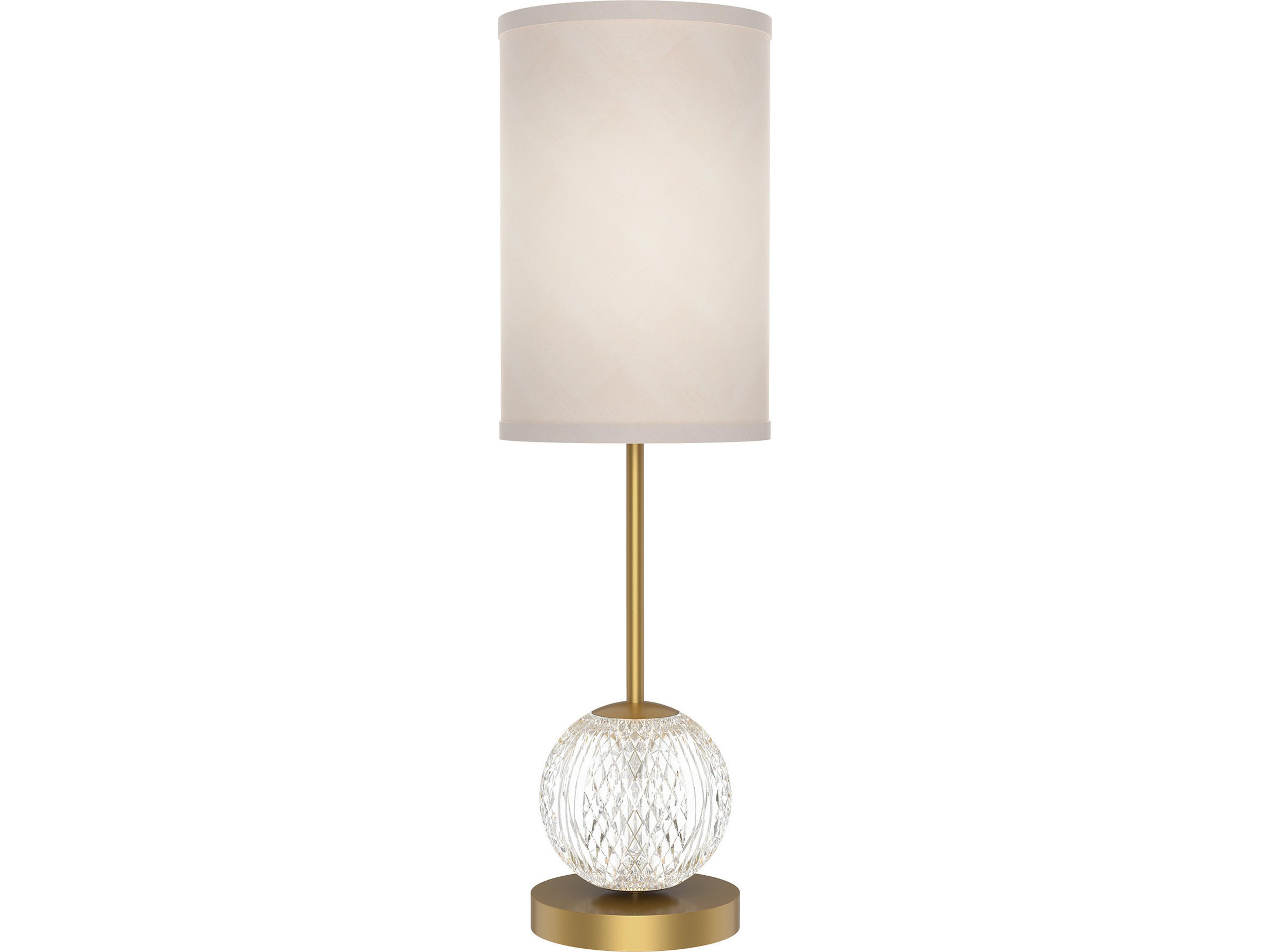 Alora Lighting Marni Natural Brass White Linen Table Lamp