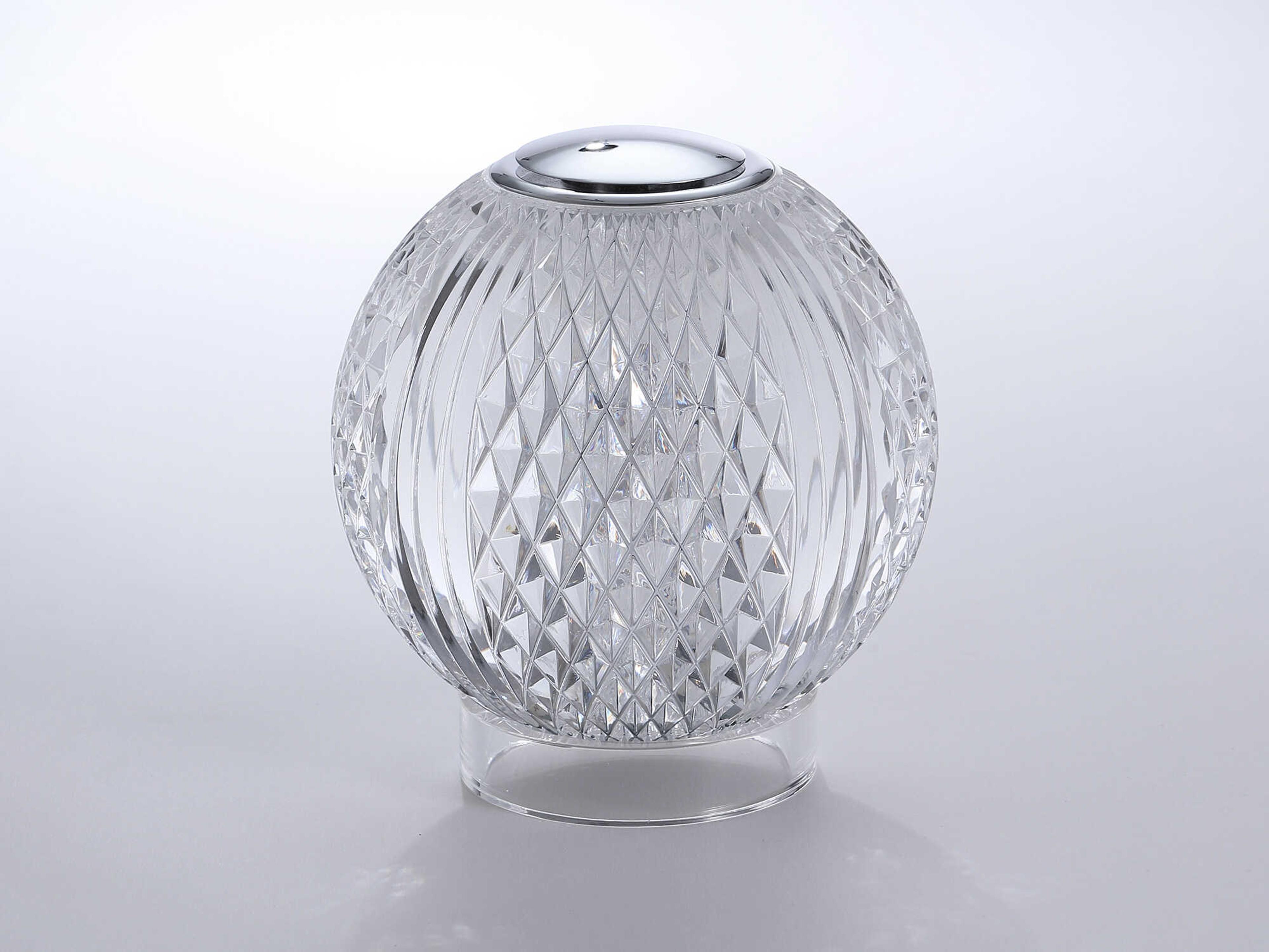 Alora Lighting Marni Polished Nickel Clear Carved Acrylic Table Lamp