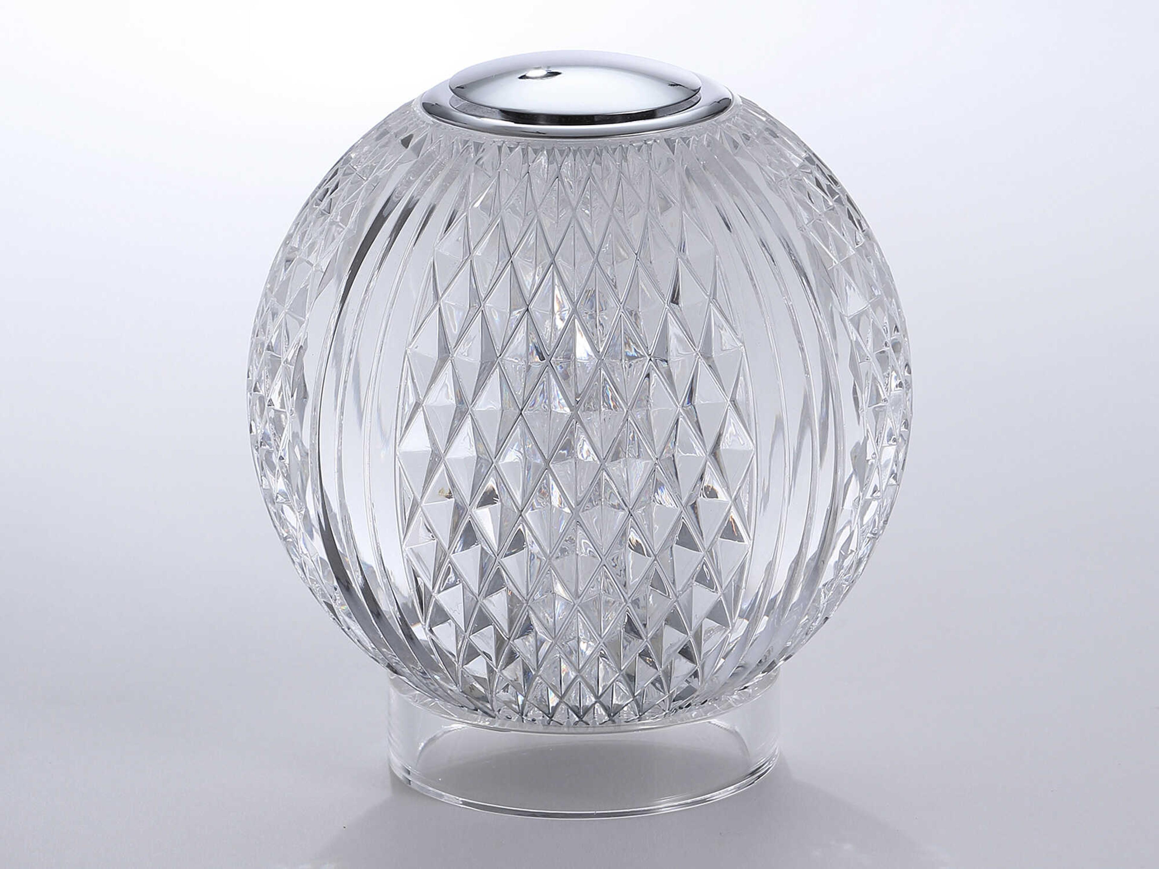 Alora Lighting Marni Polished Nickel Clear Carved Acrylic Table Lamp