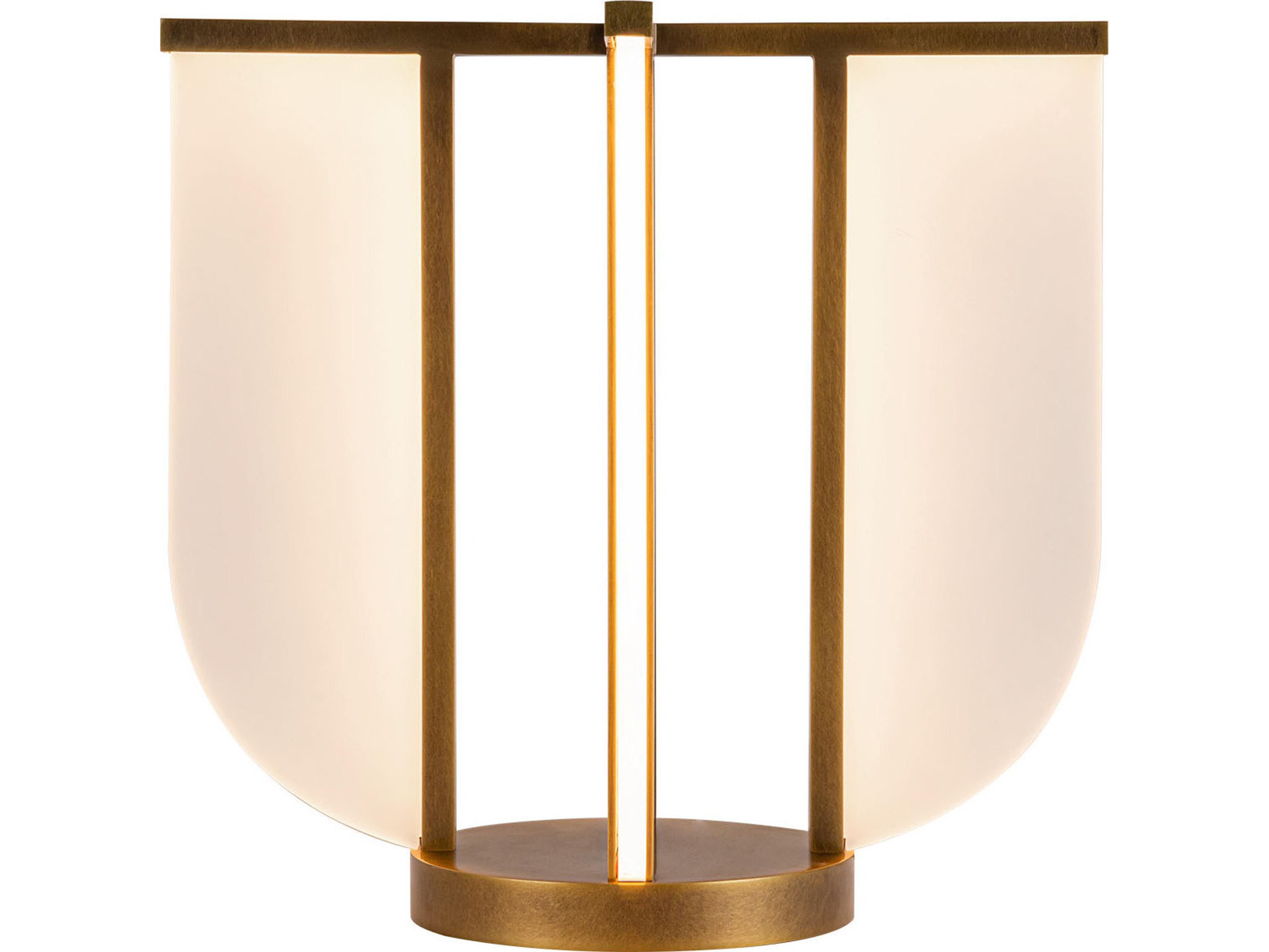 Alora Lighting Anders Vintage Brass Acrylic Light Guide Table Lamp