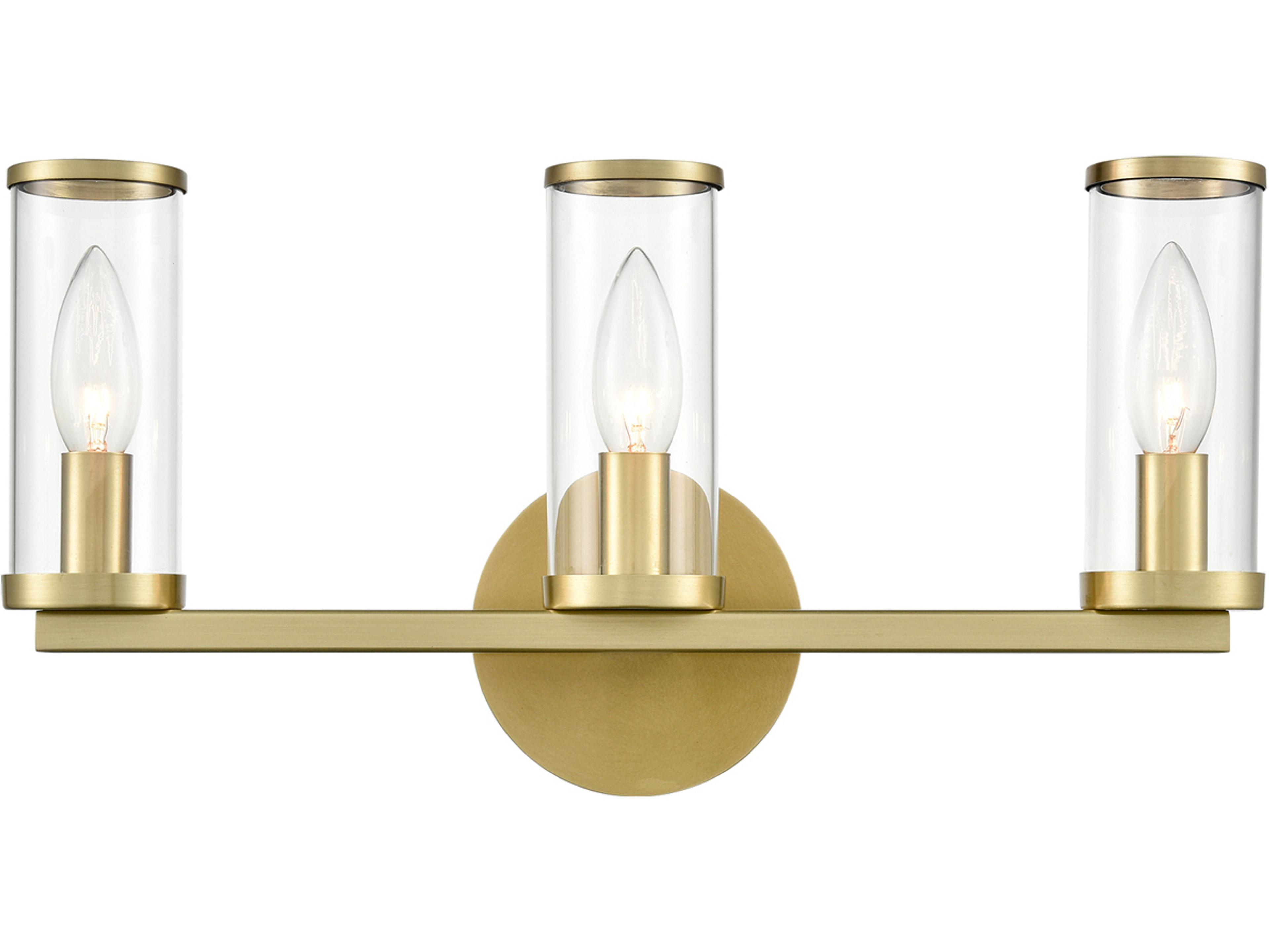 Revolve Vanity Light 3 Light Natural Brass