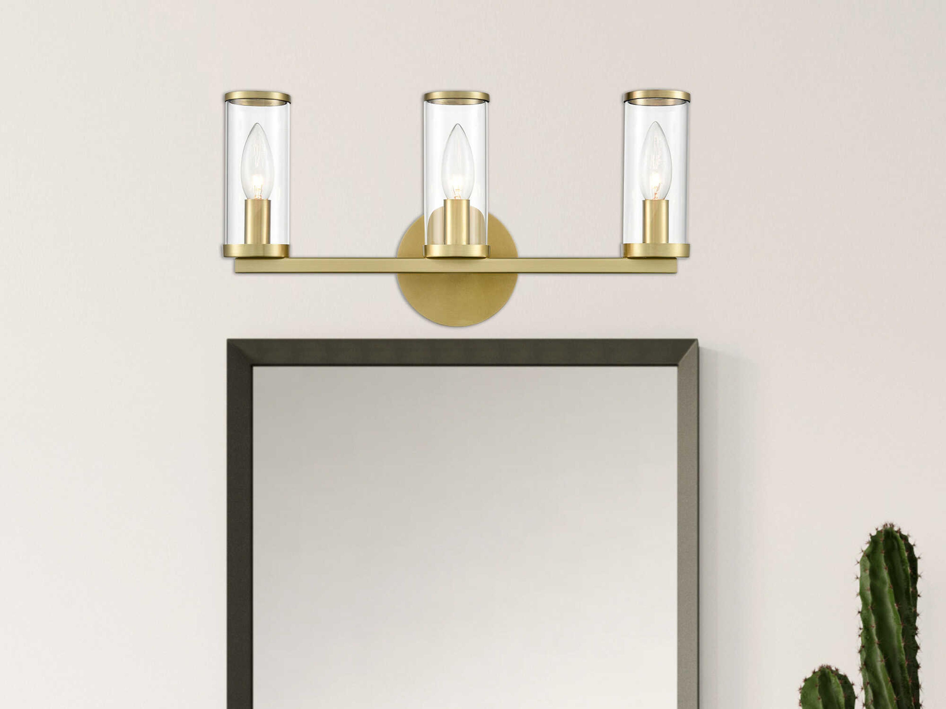 Alora Lighting Revolve 3-Light Natural Brass Wall Sconce