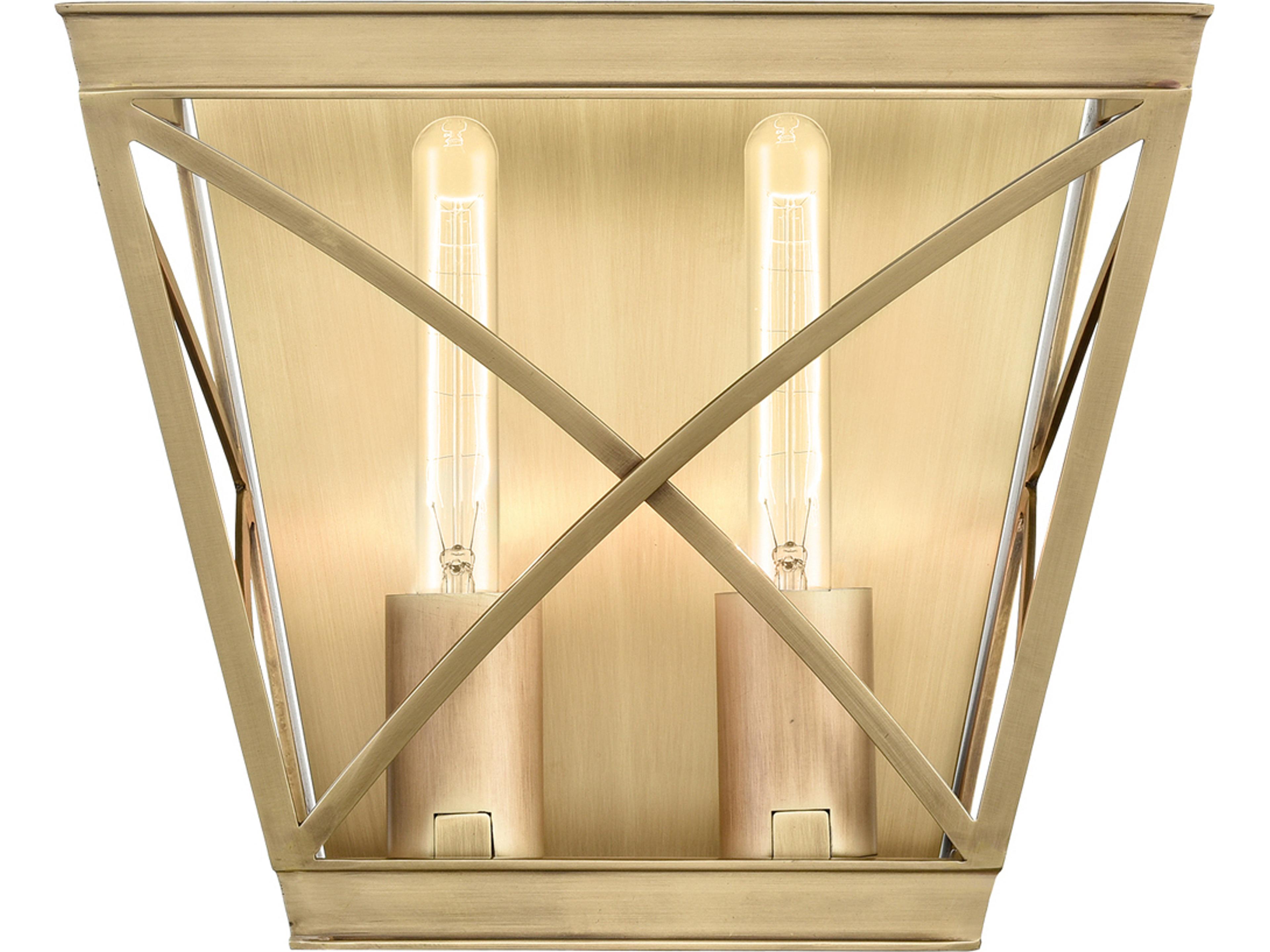 Lattice Wall Sconce in Vintage Brass