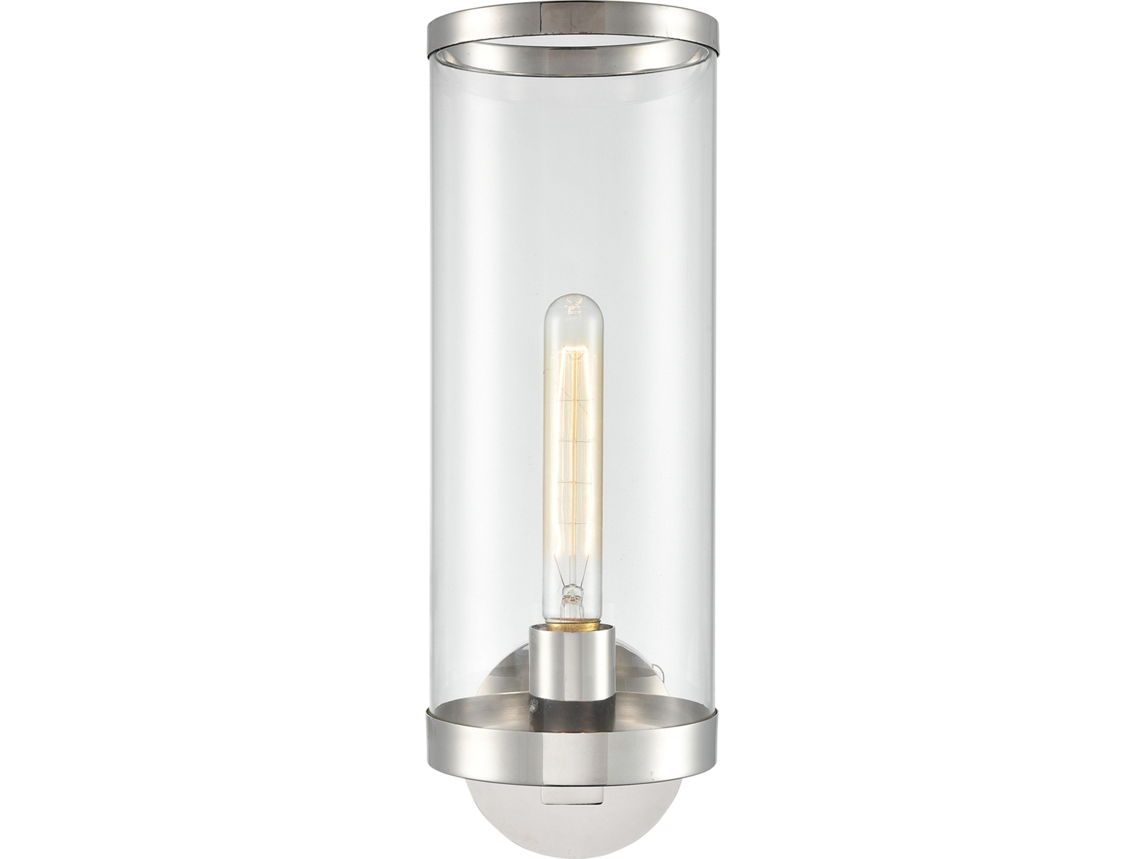 Revolve II 1 Light Vanity Wall Light in Polished Nickel