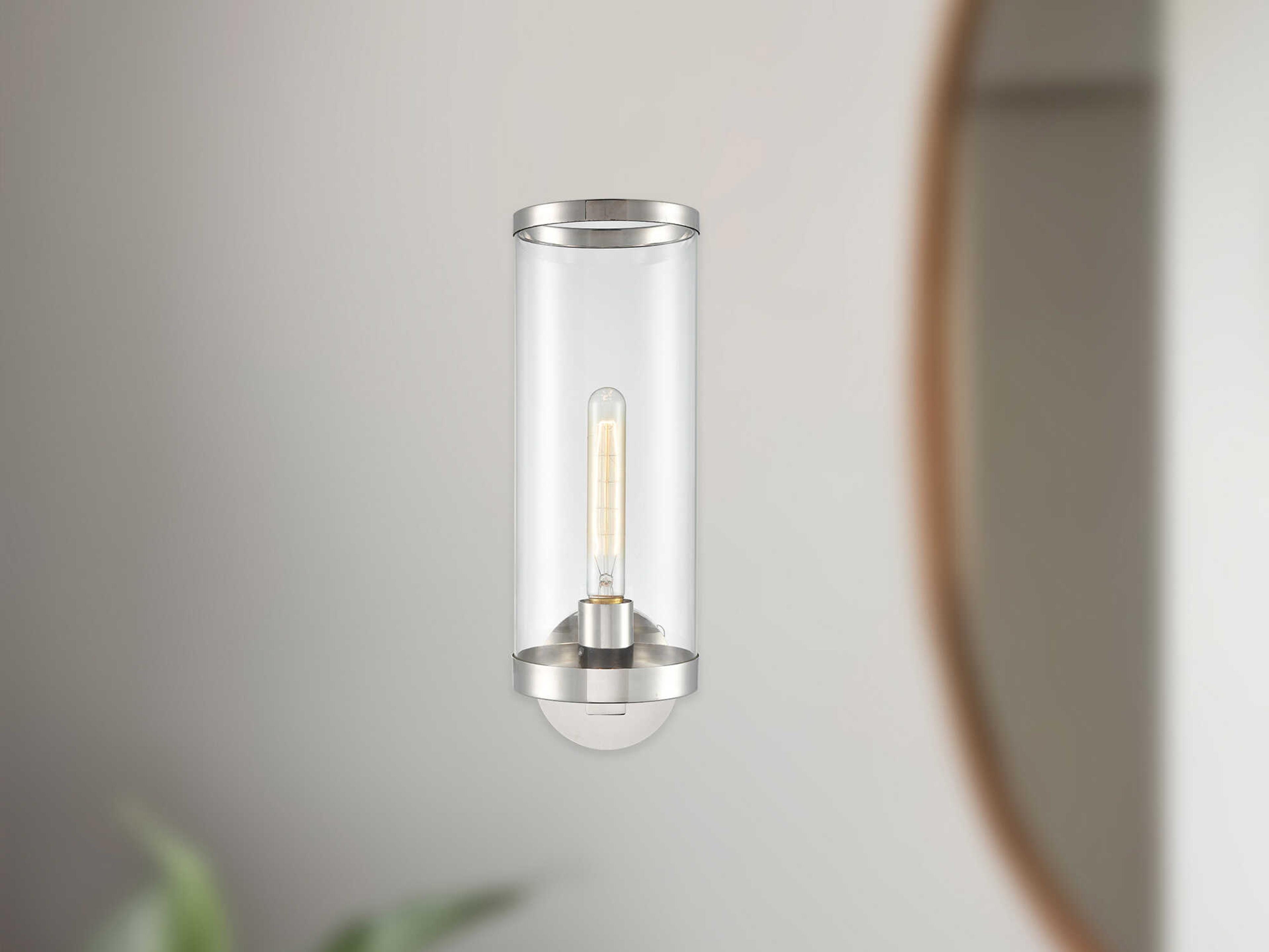 Alora Lighting Revolve-II 1-Light Polished Nickel Wall Sconce