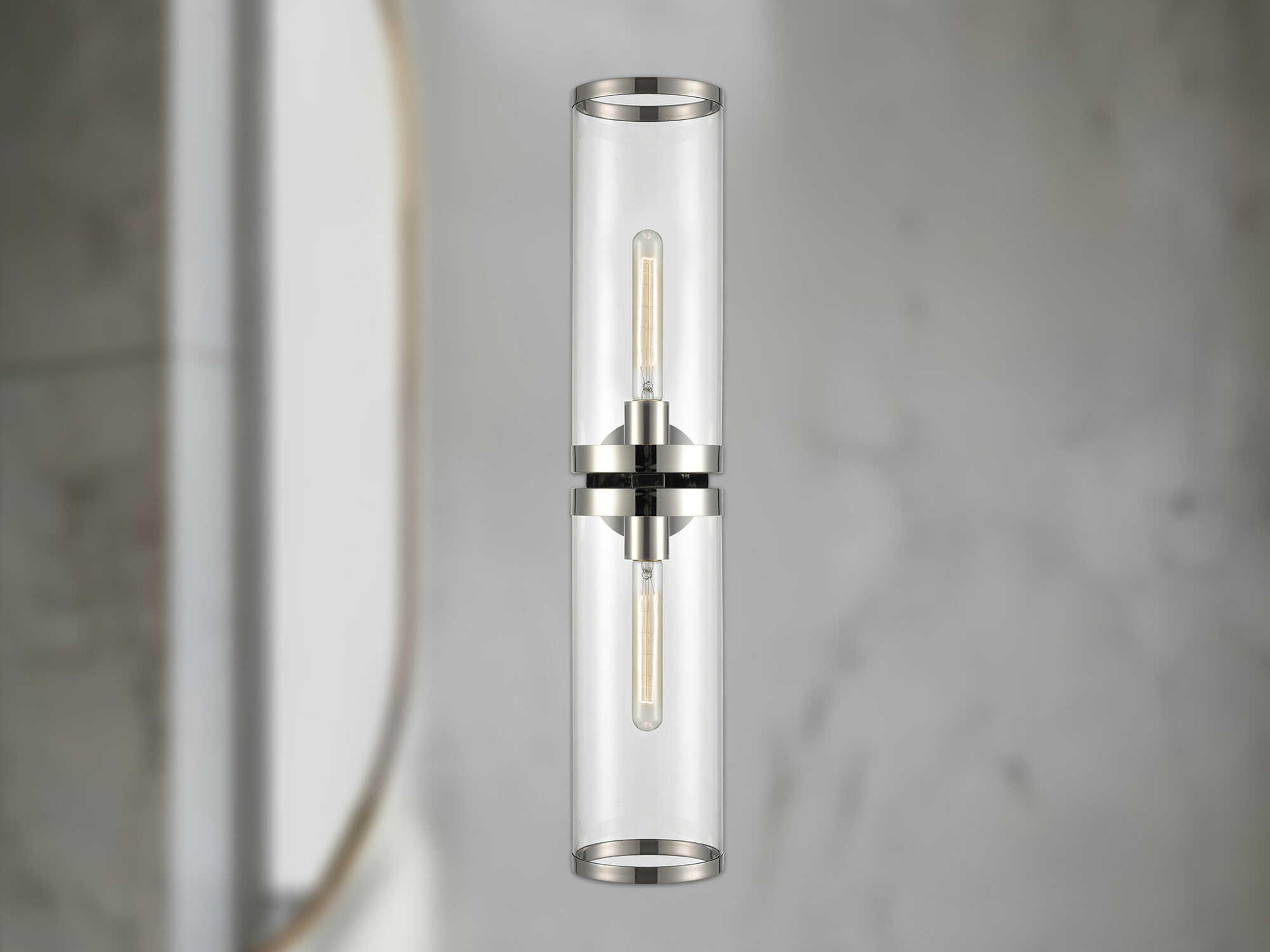 Alora Lighting Revolve-II 2-Light Polished Nickel Wall Sconce