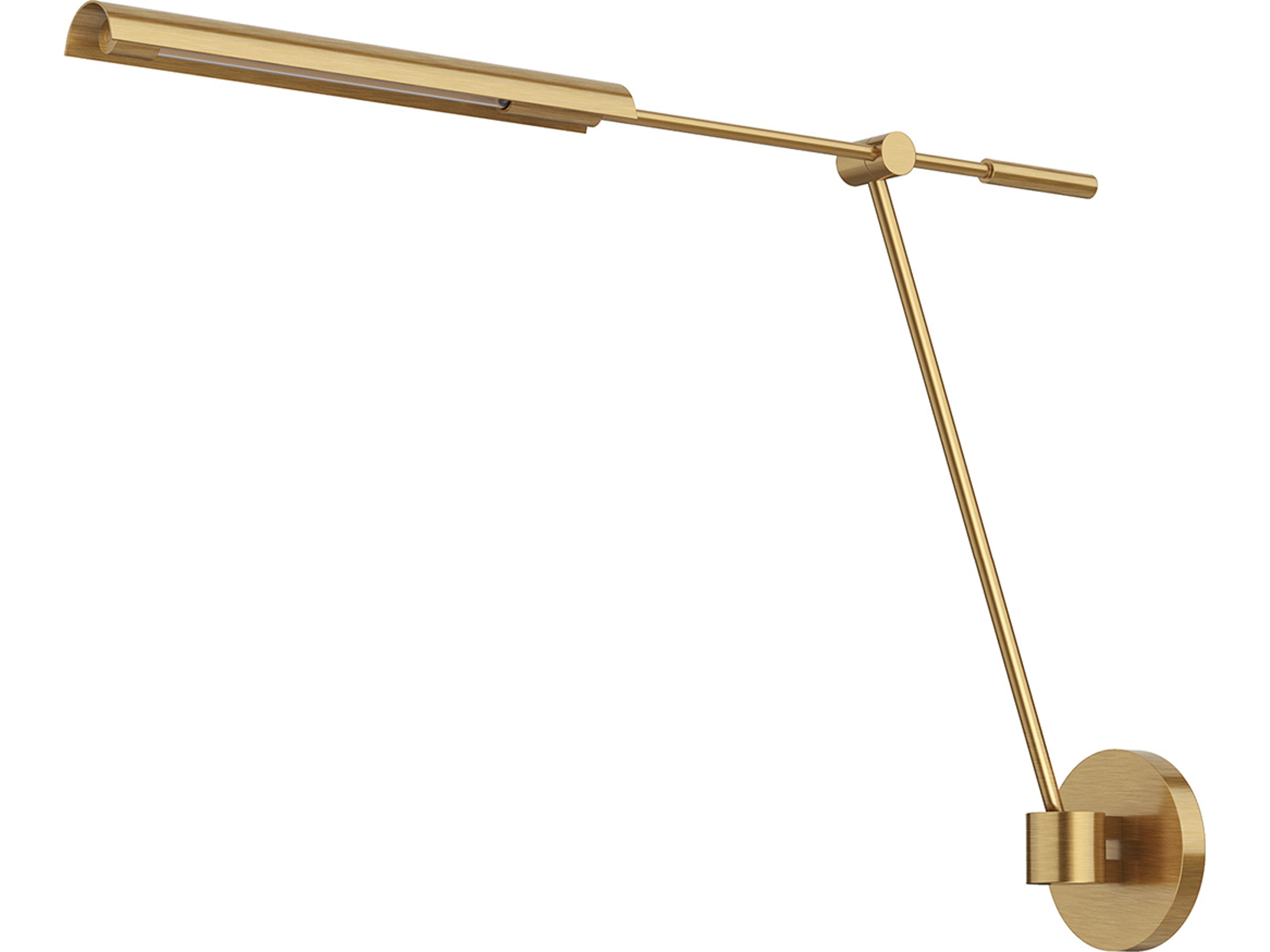 Astrid Swing Arm Wall Sconce in Vintage Brass