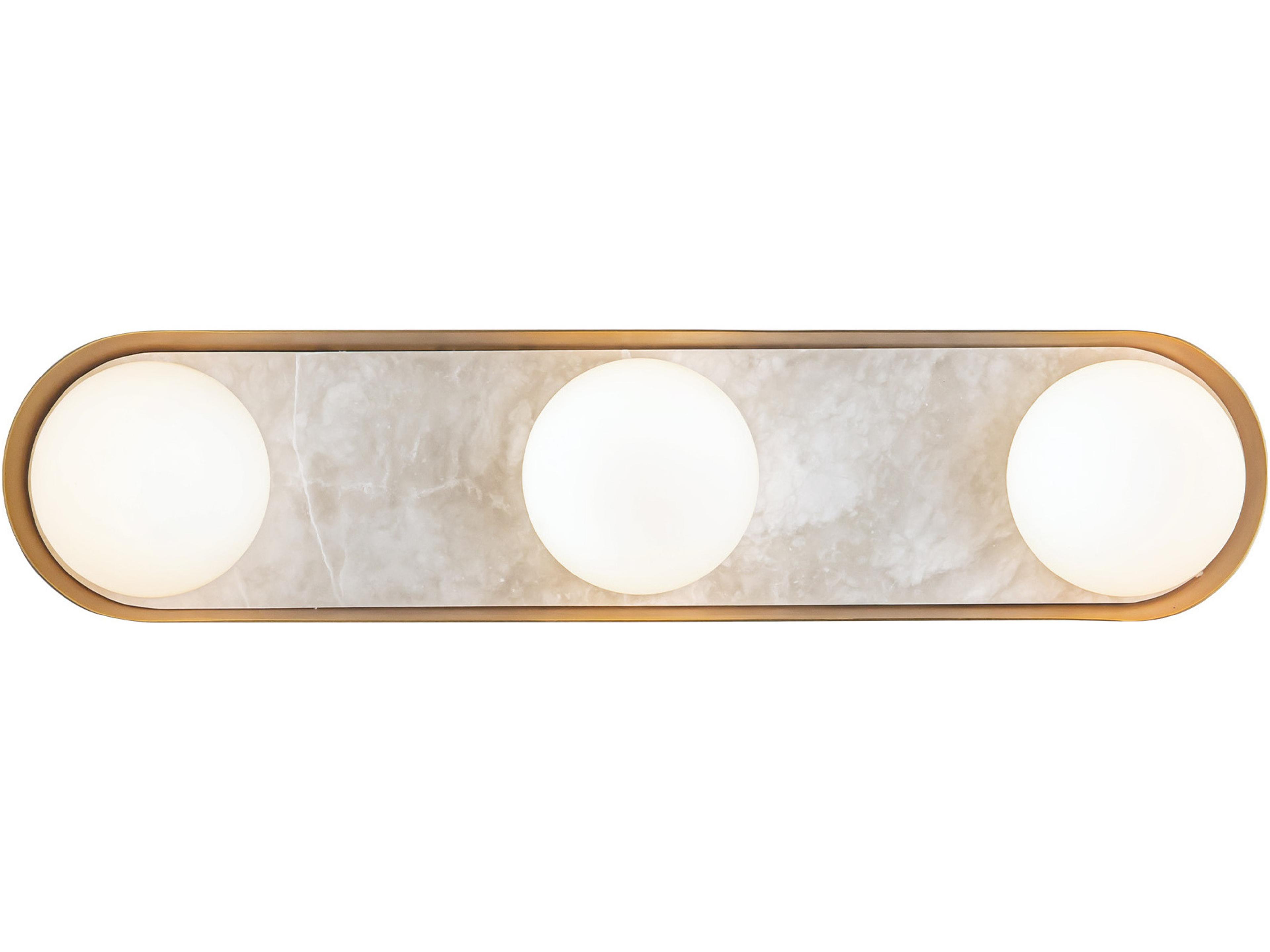 Alonso 23-Inch LED Bathroom Vanity Light in Vintage Brass