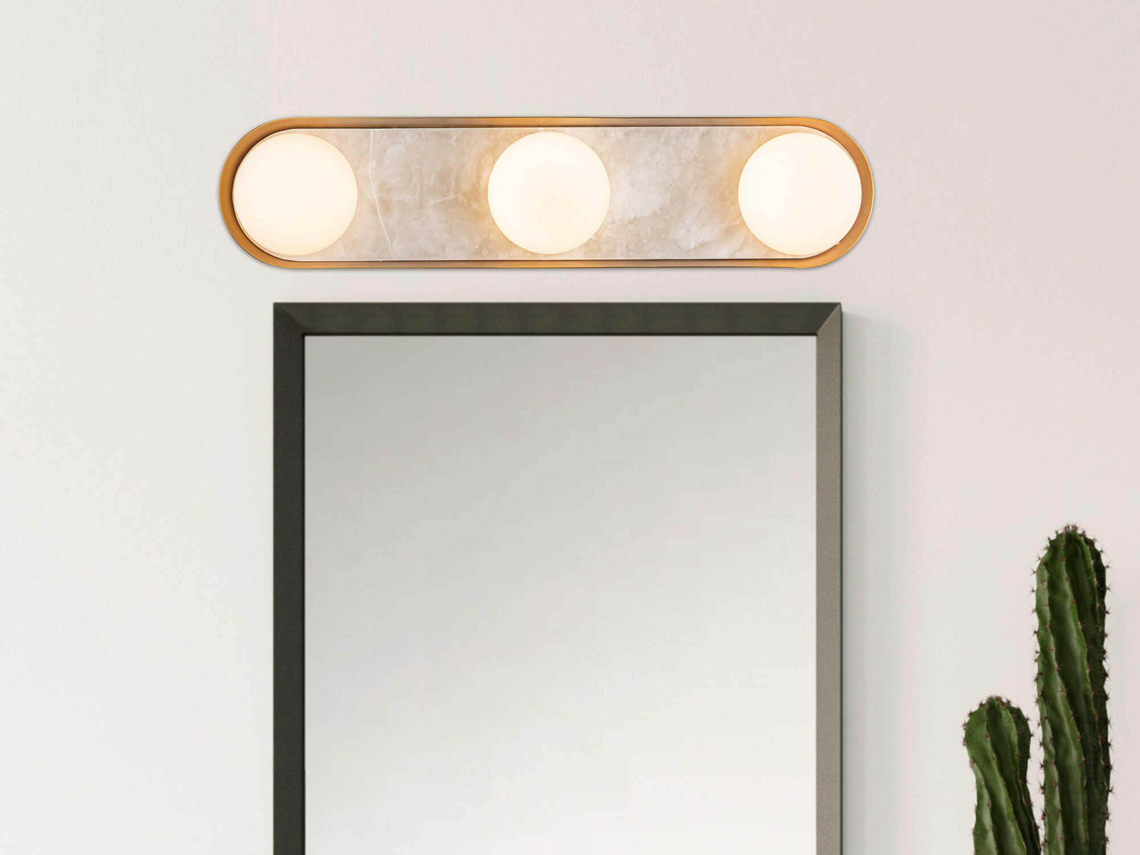 Alora Lighting Alonso Vintage Brass Vanity Light