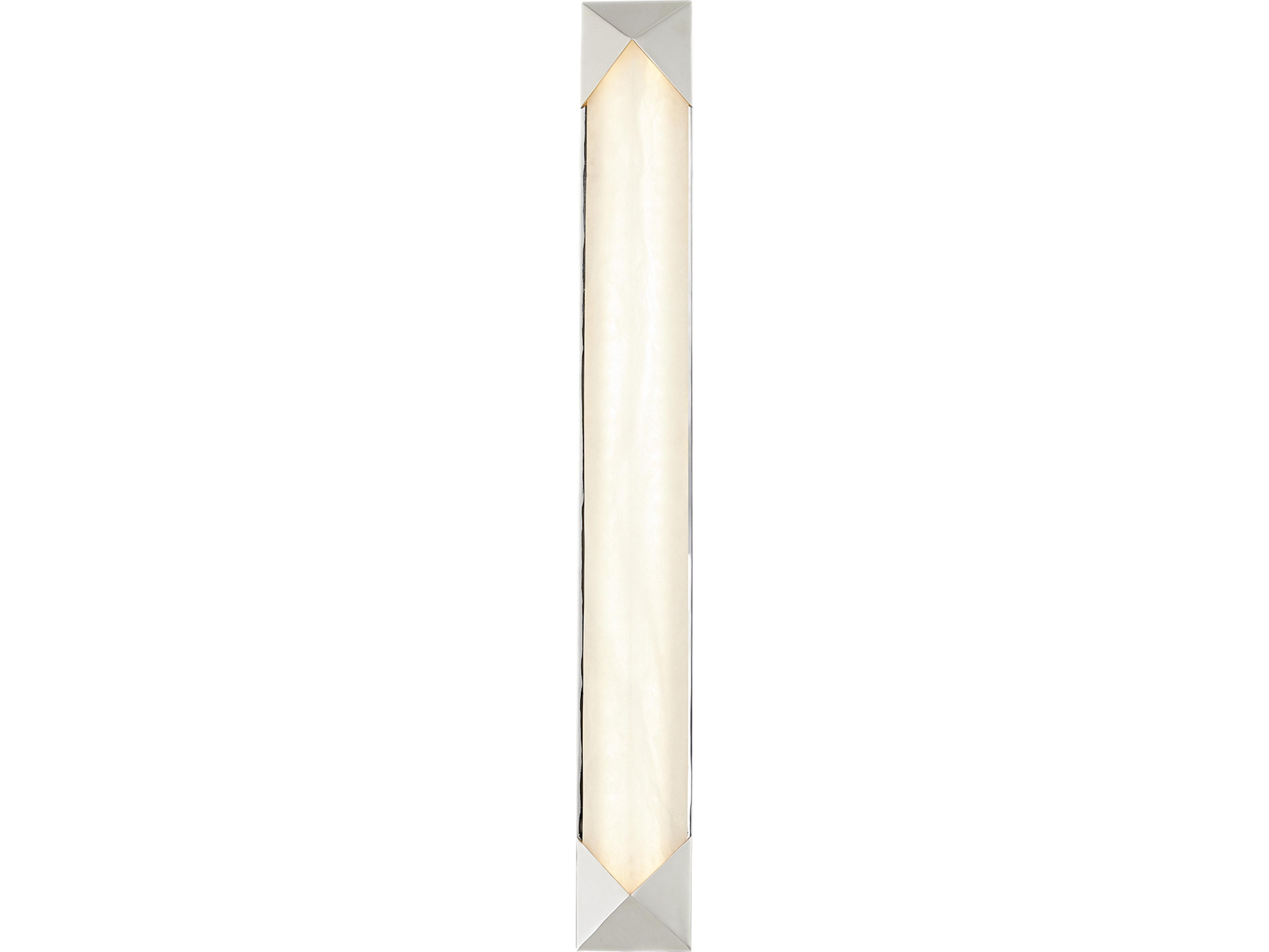 Caesar LED Bath Bar Polished Nickel Alabaster