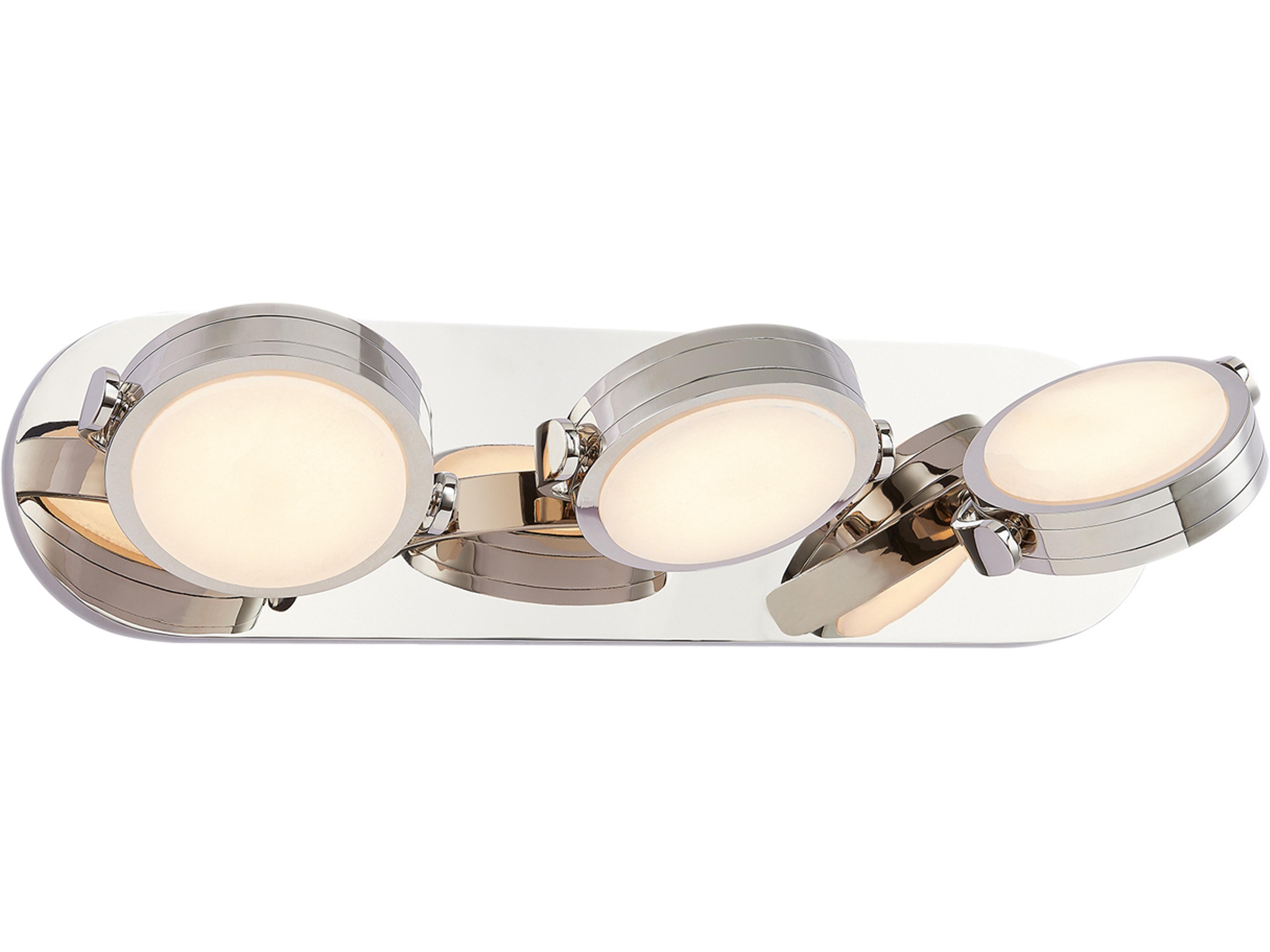 Blanco 26-inch LED Vanity Light in Polished Nickel and Alabaster