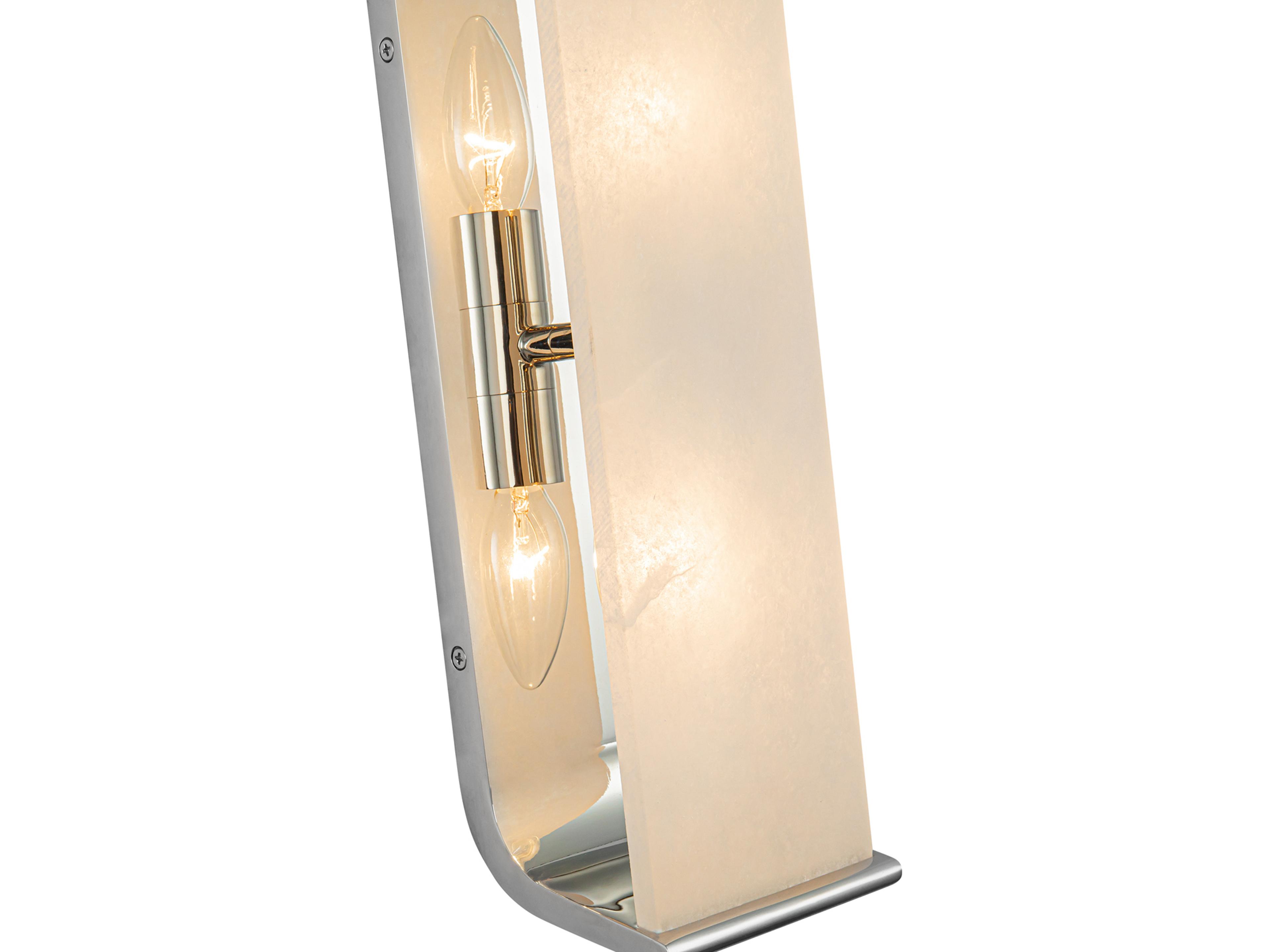 Alora Lighting Abbott 2-Light Polished Nickel Wall Sconce