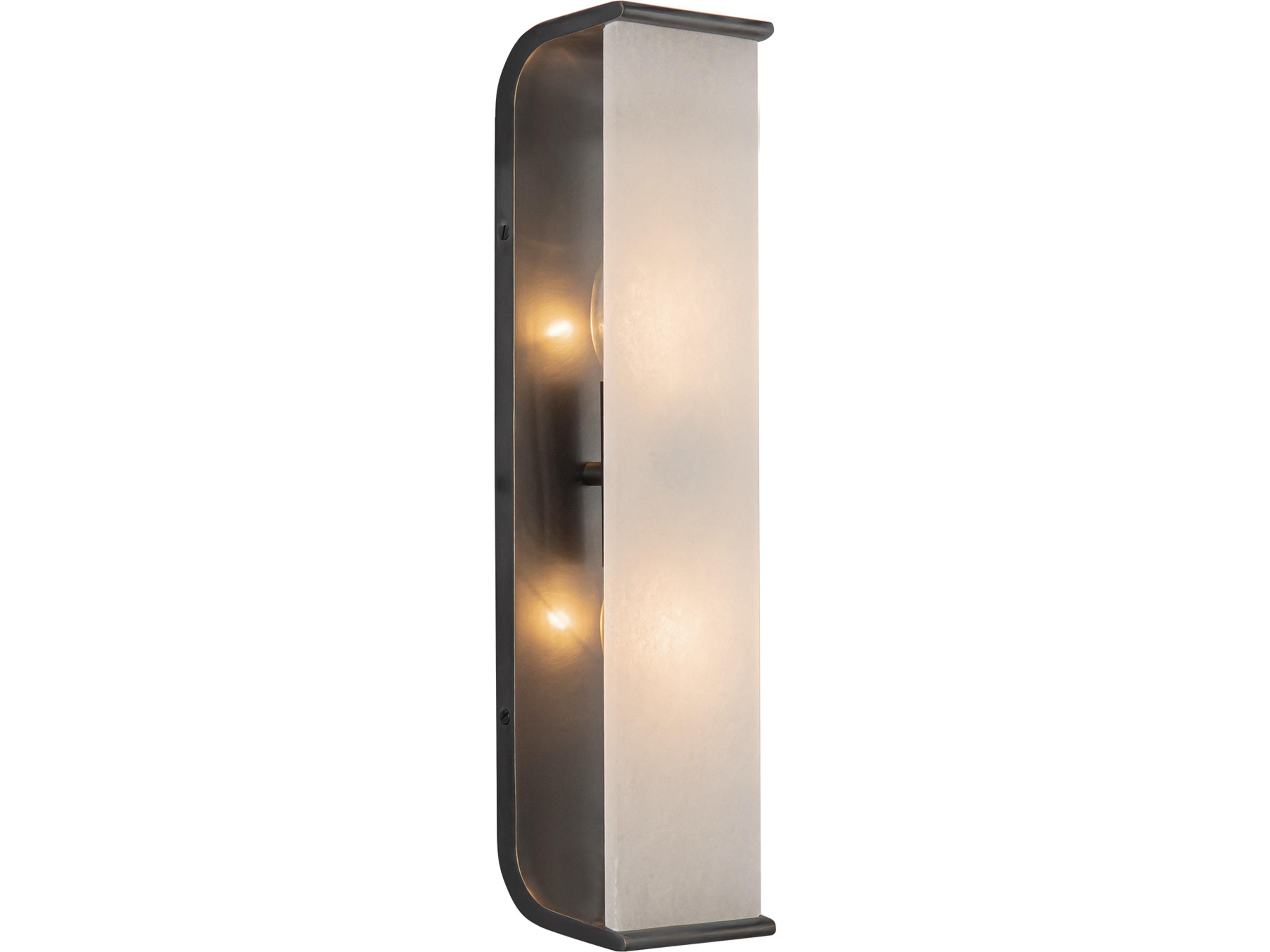 Abbott Wall Sconce Urban Bronze Alabaster