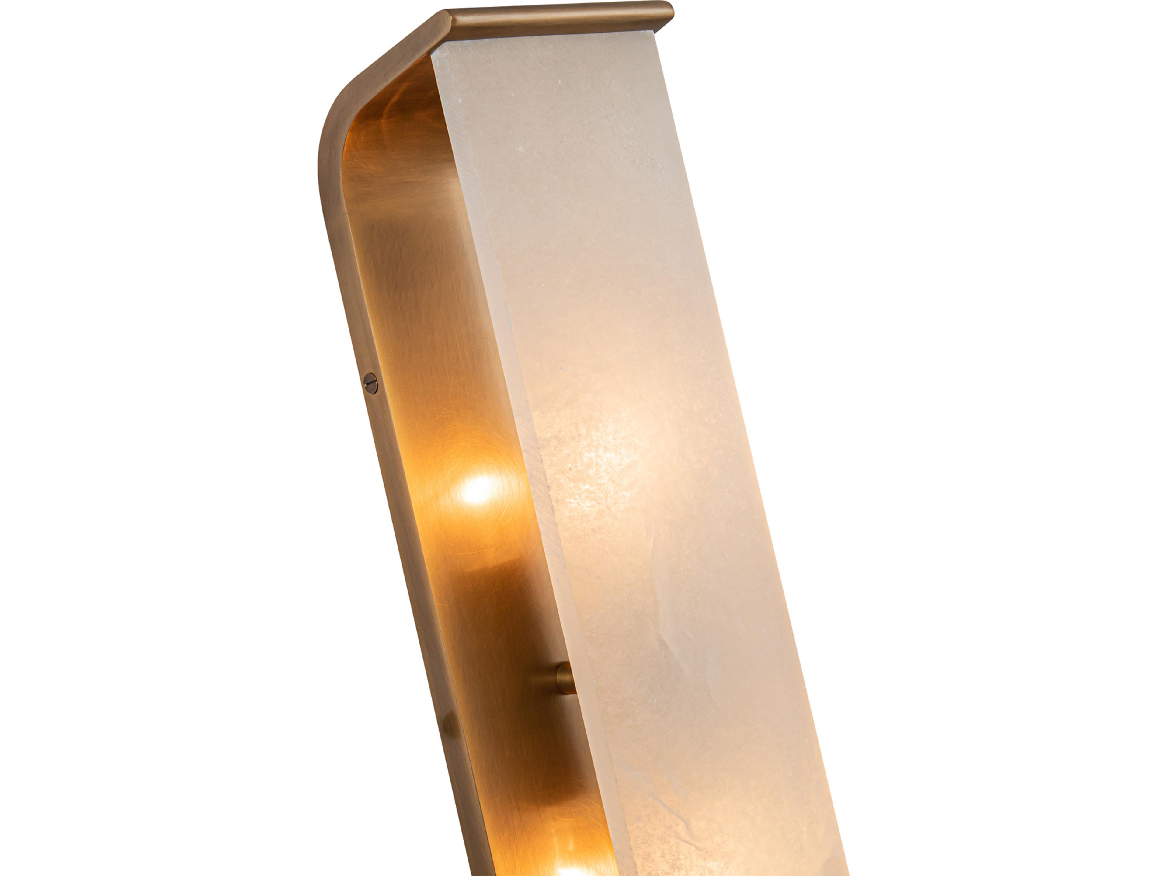 Alora Lighting Abbott 2-Light Vintage Brass Wall Sconce