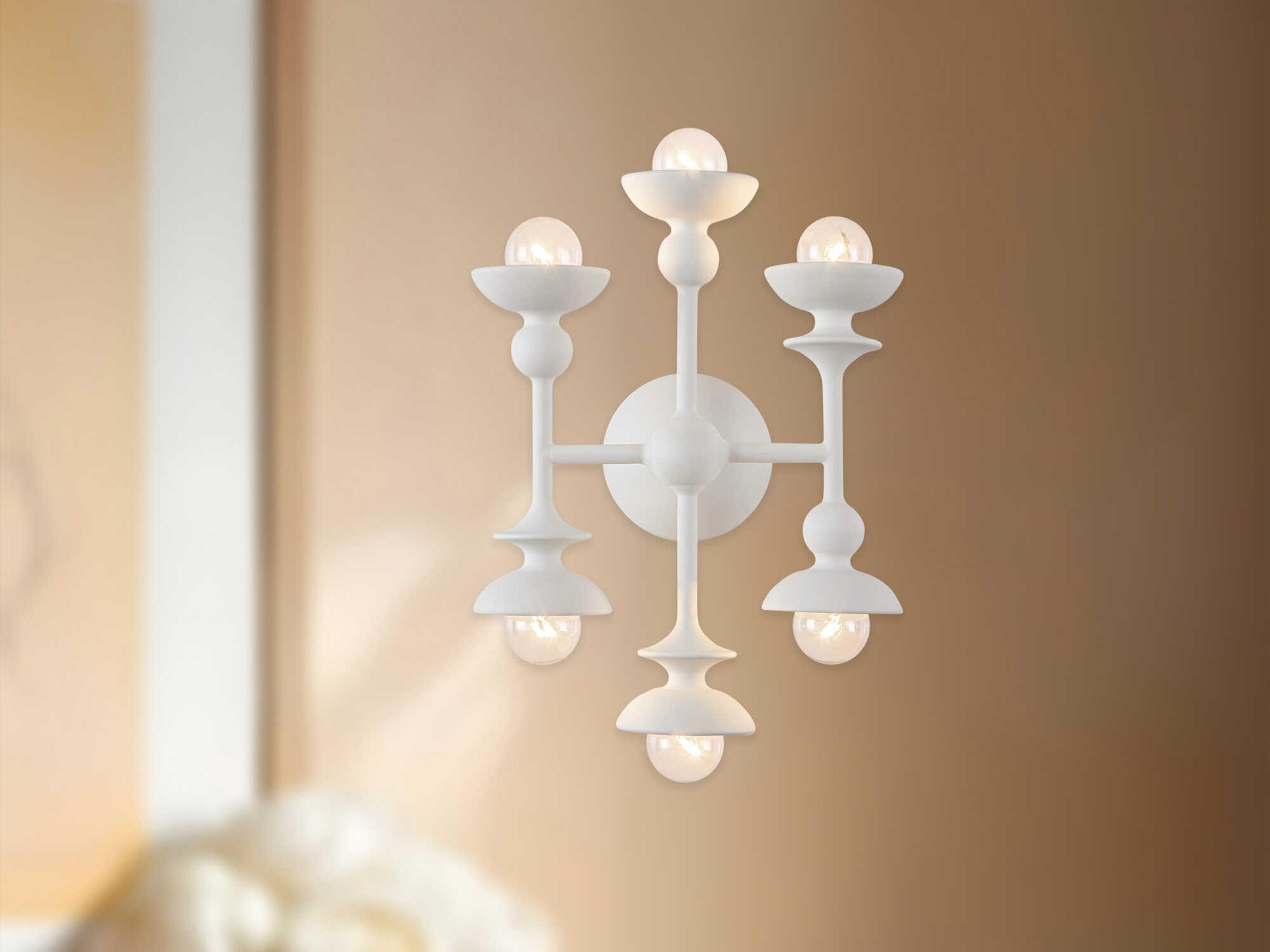 Alora Lighting Cadence 6-Light Antique White Wall Sconce