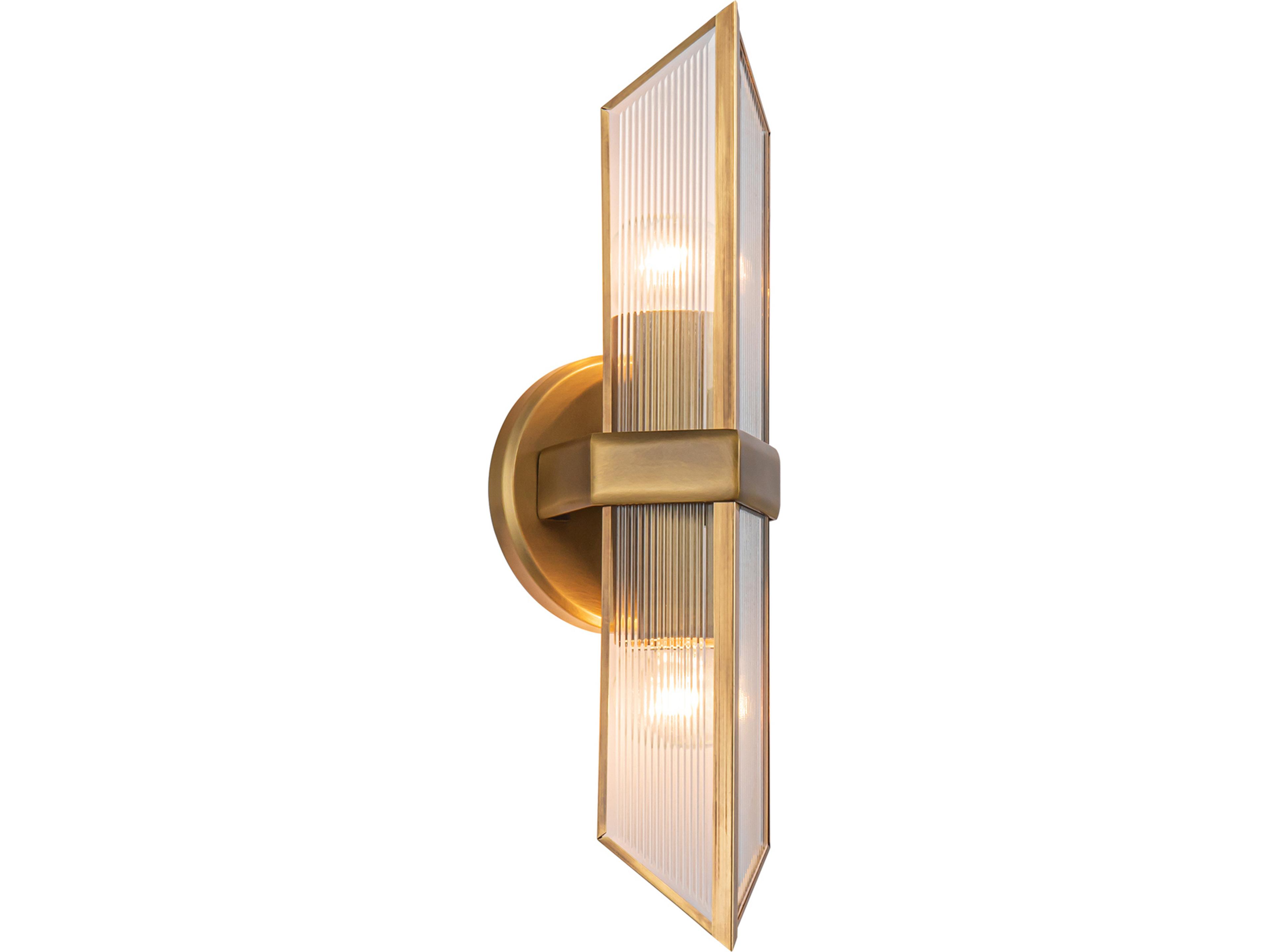 Alora Lighting Cairo 2-Light Vintage Brass Wall Sconce