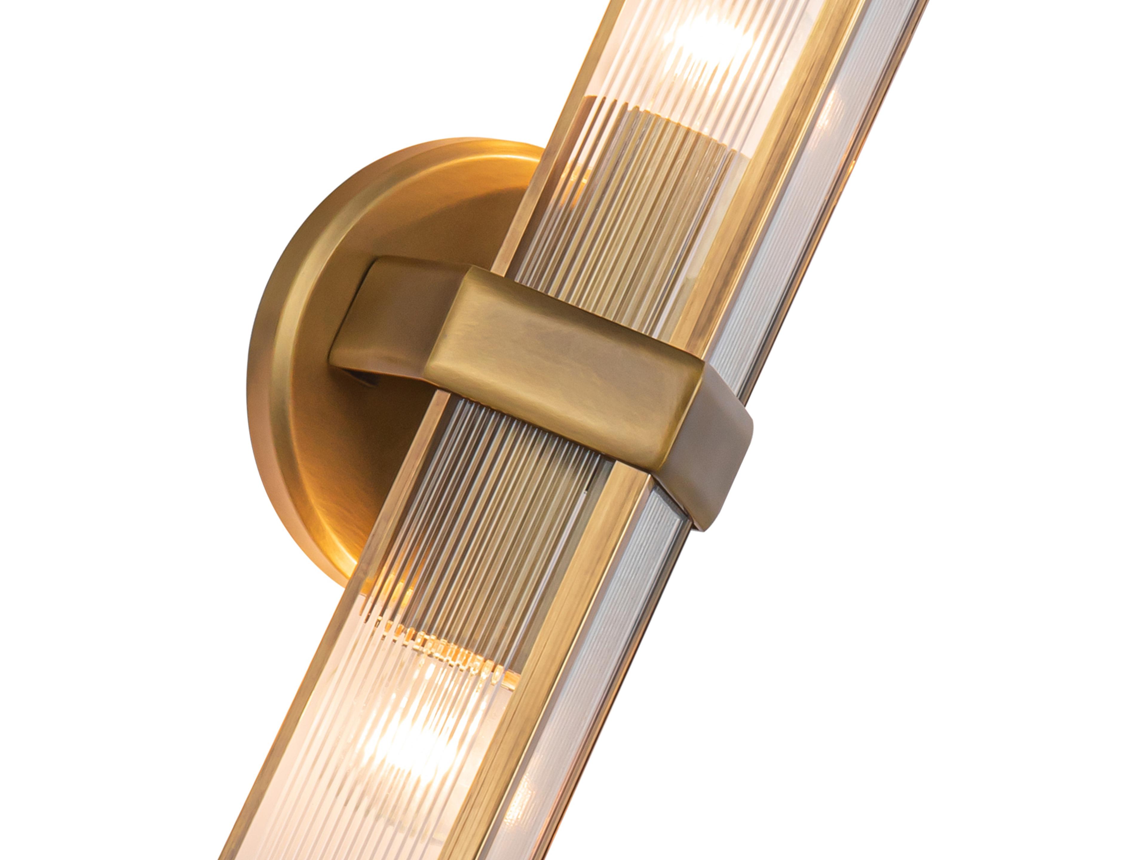Alora Lighting Cairo 2-Light Vintage Brass Wall Sconce