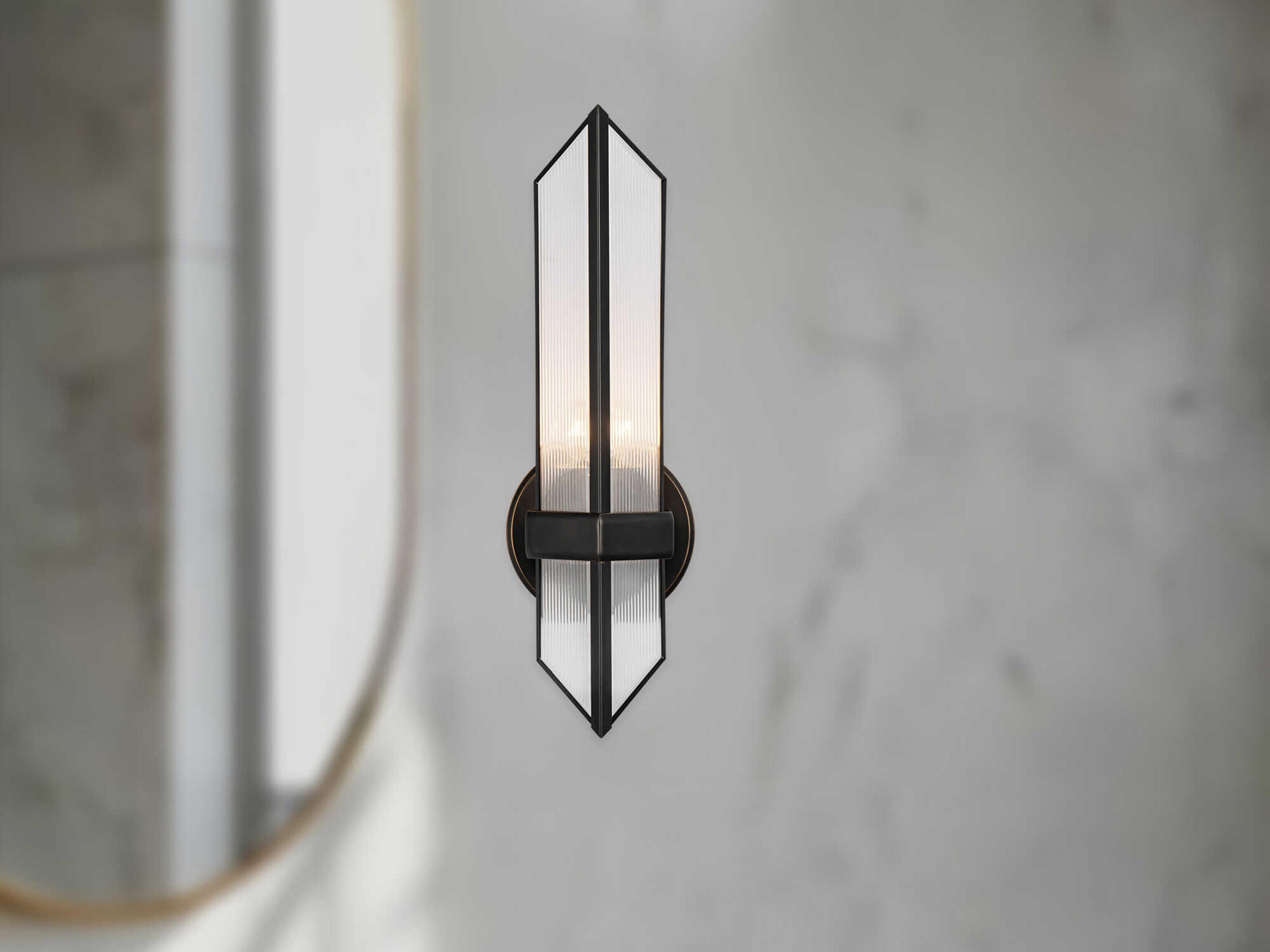Alora Lighting Cairo 1-Light Urban Bronze Black Wall Sconce