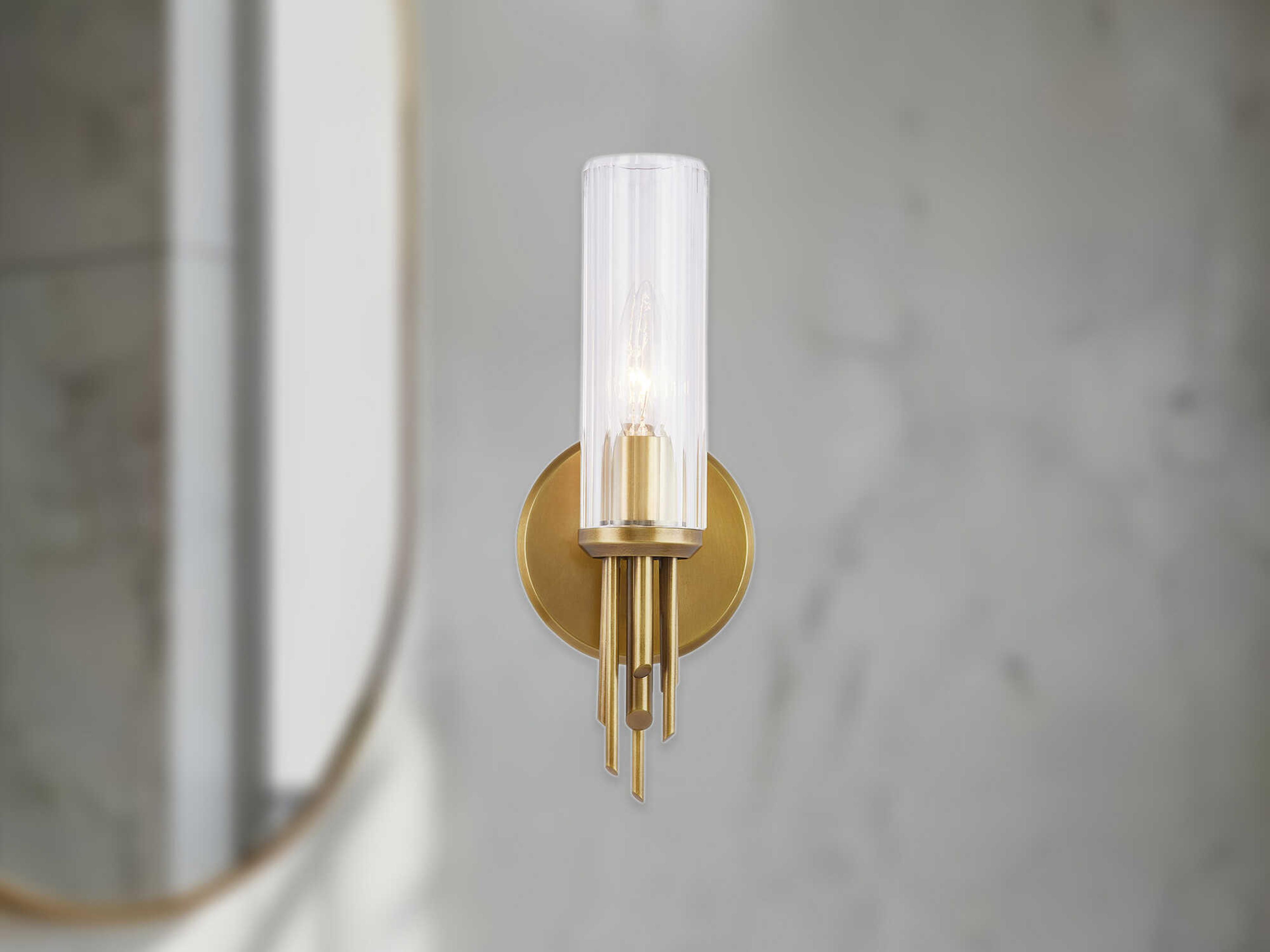 Alora Lighting Torres 1-Light Vintage Brass Wall Sconce