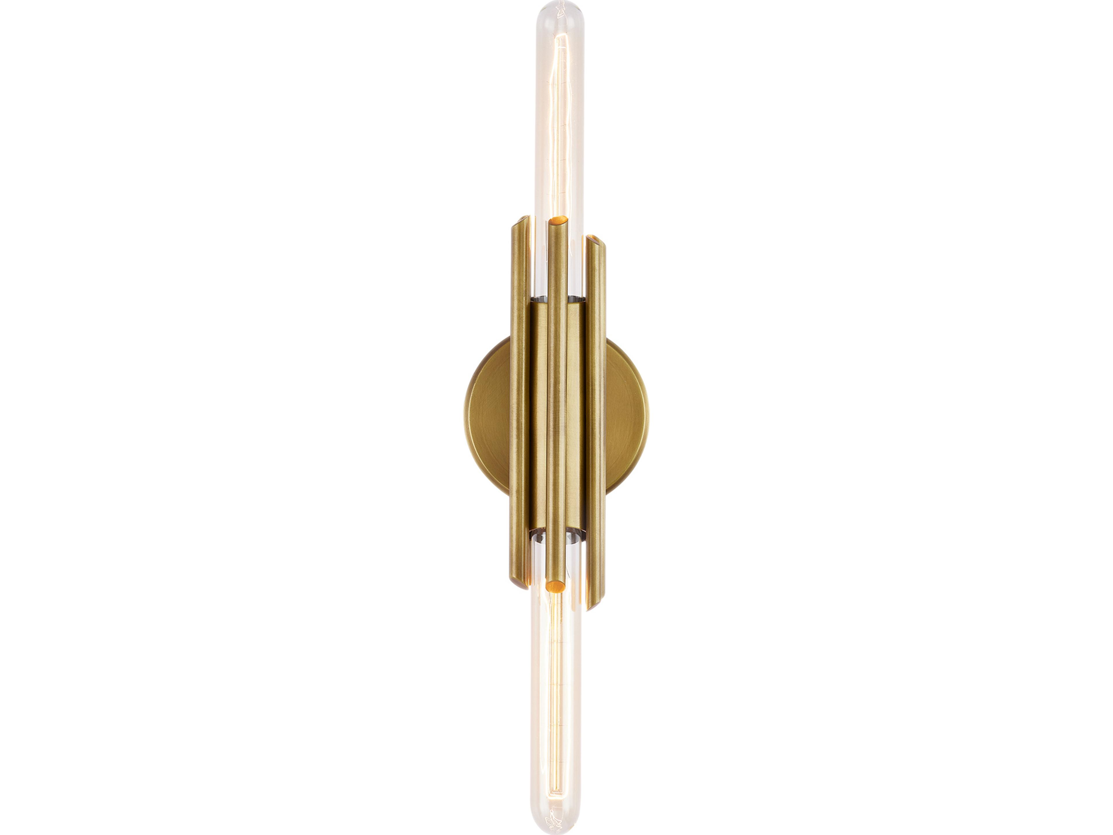 Torres Wall Sconce in Vintage Brass Brutalist Modern