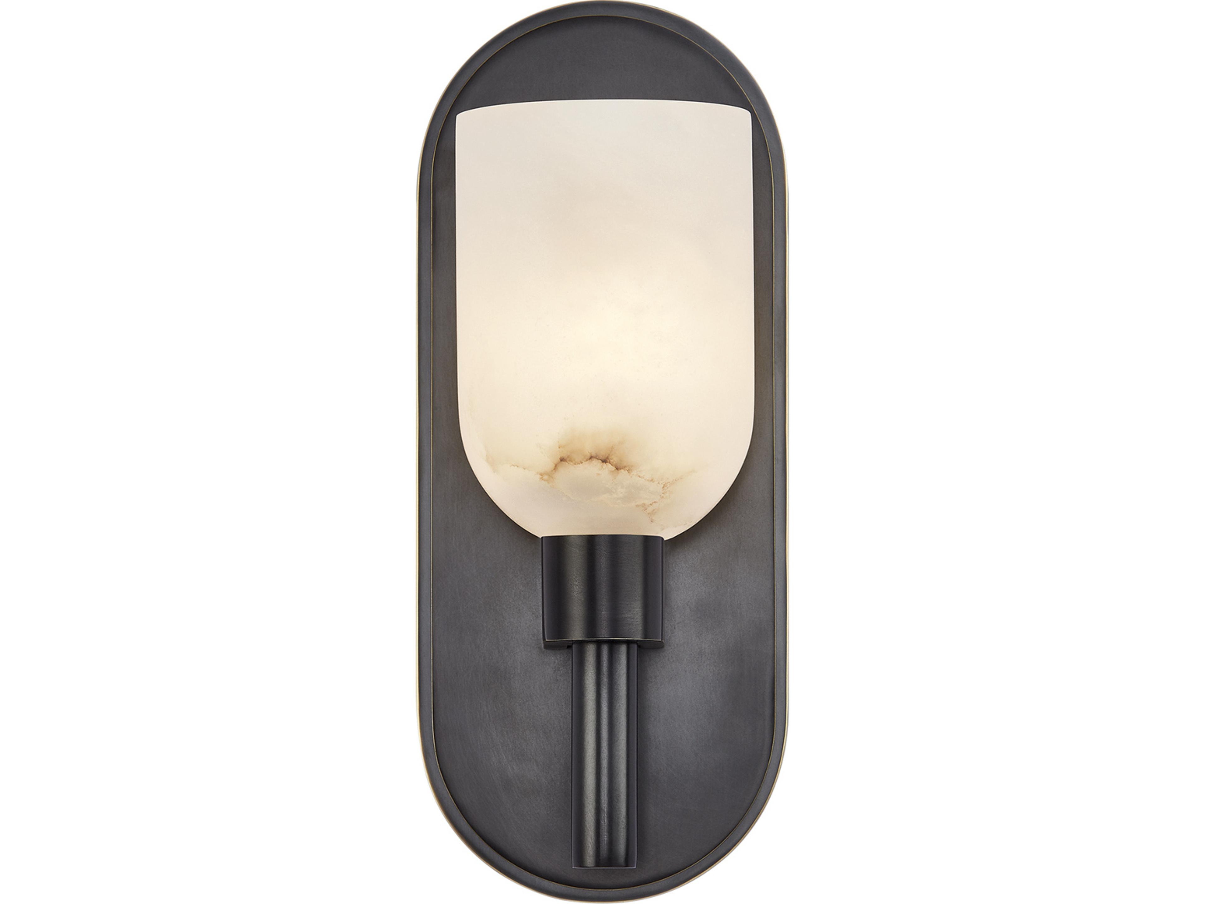 Lucian Wall Sconce in Urban Bronze with Alabaster