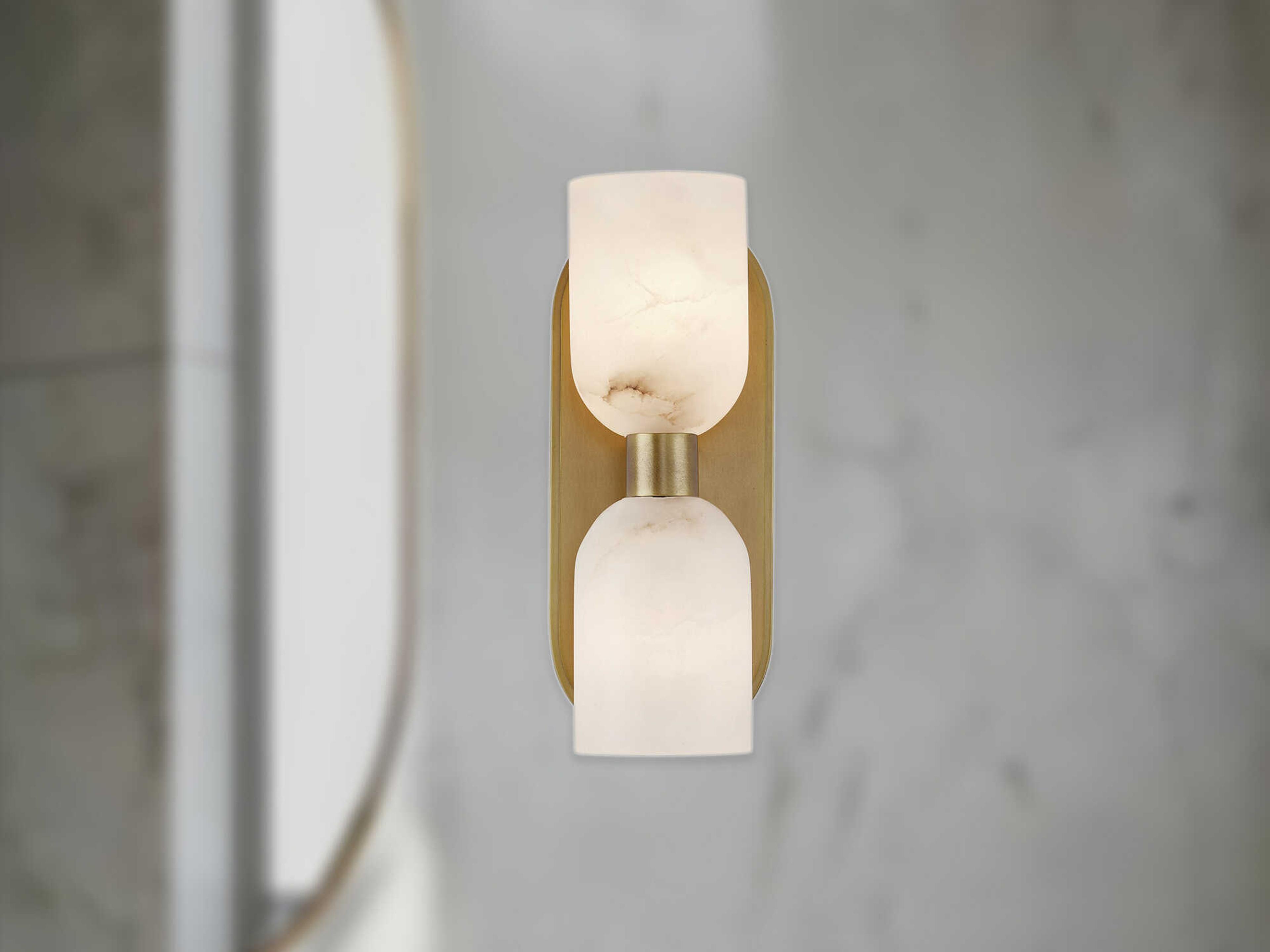 Alora Lighting Lucian 2-Light Vintage Brass Wall Sconce