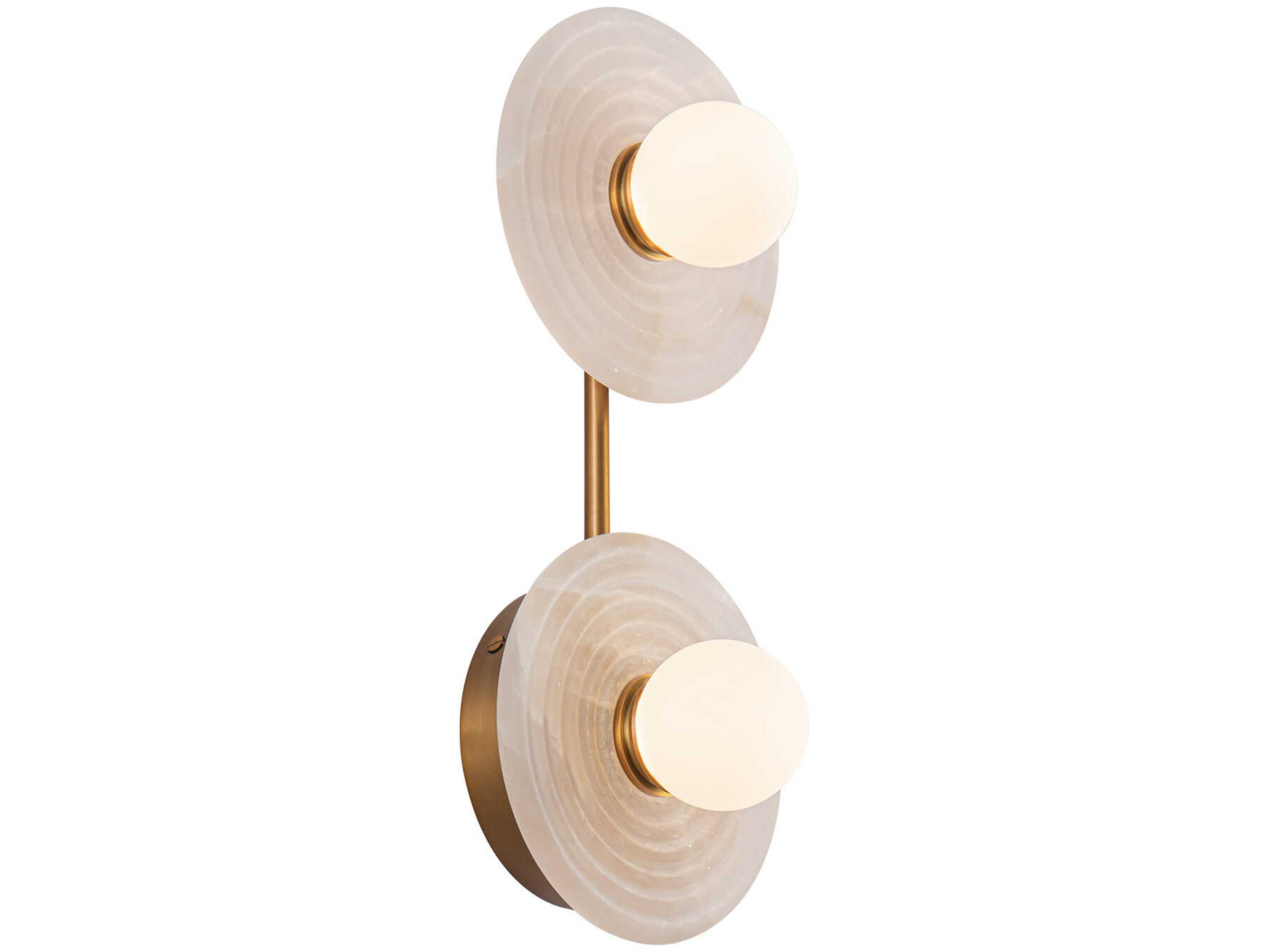 Dahlia LED Wall Sconce in Vintage Brass
