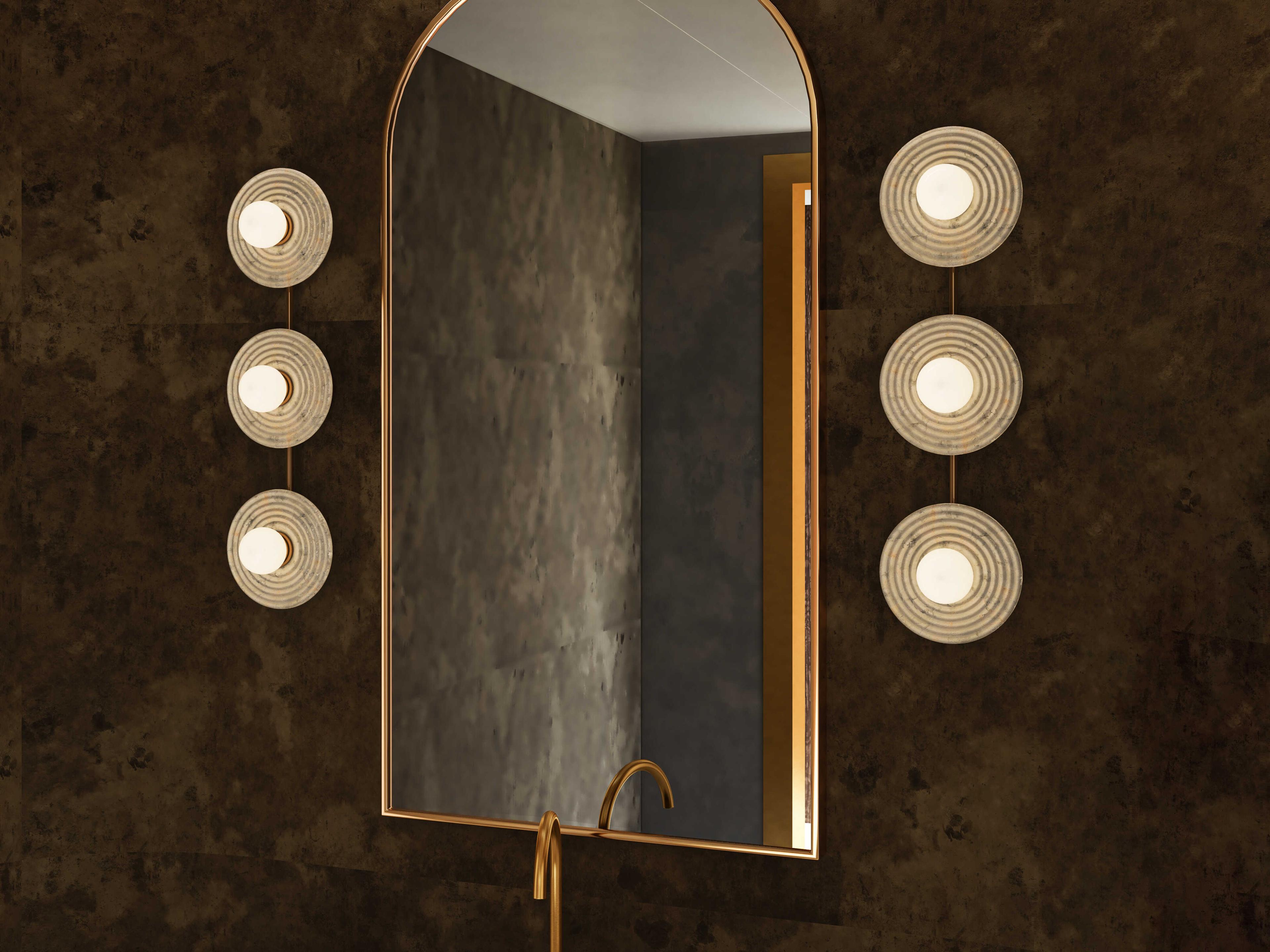 Alora Lighting Dahlia Vintage Brass Vanity Light