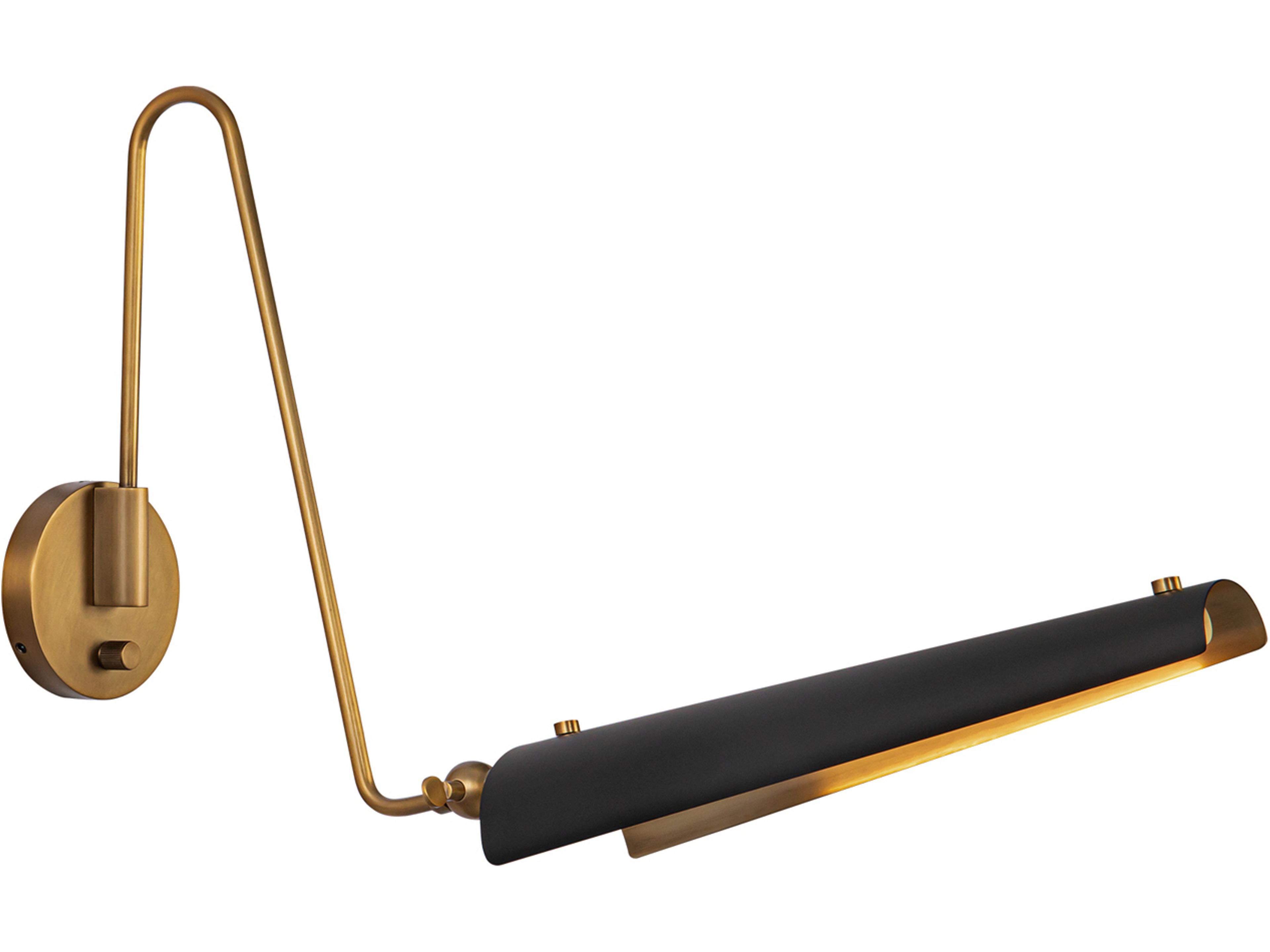 Osorio Wall Sconce in Matte Black and Vintage Brass