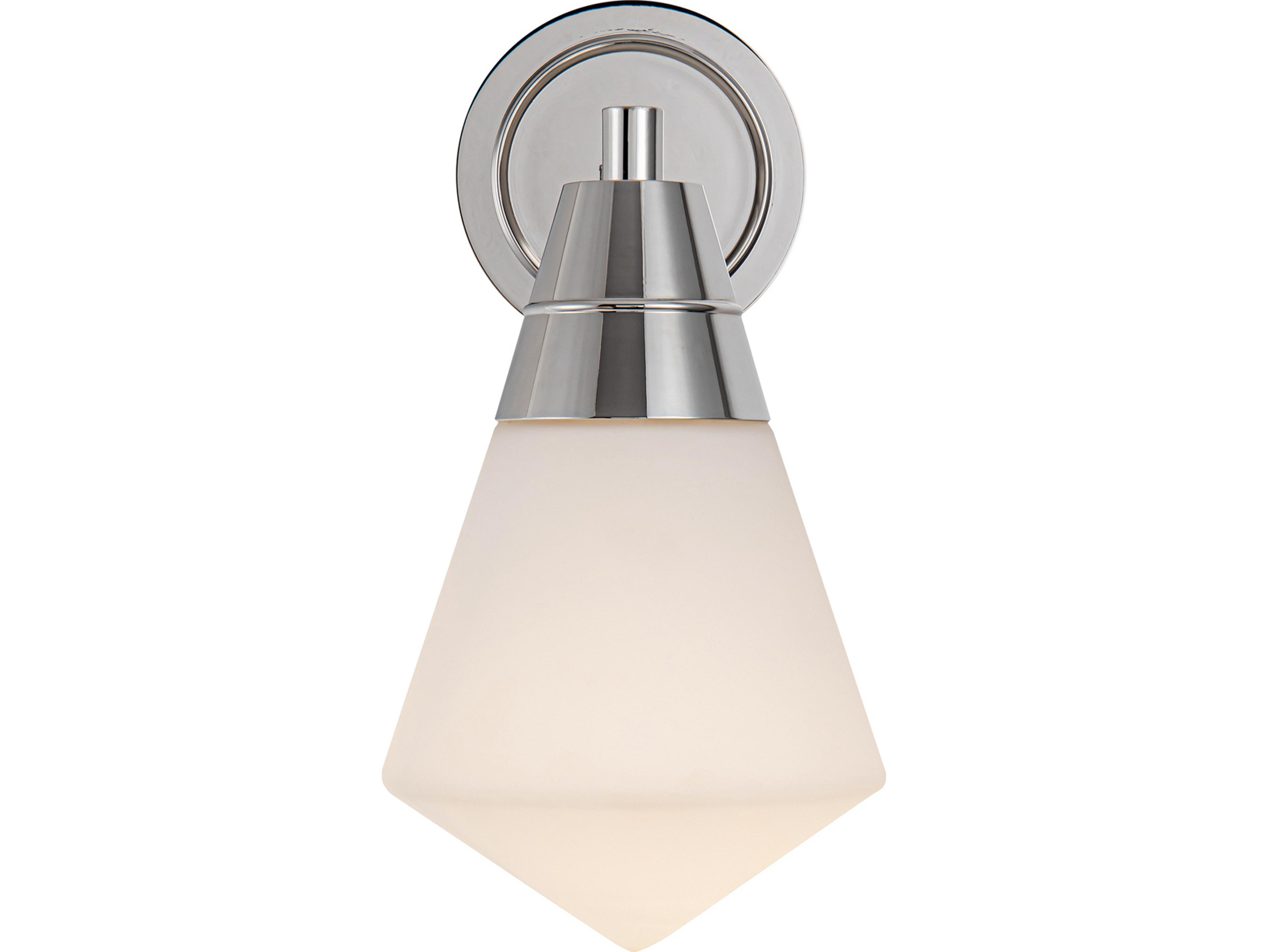 Willard Wall Sconce in Polished Nickel with Opal Glass